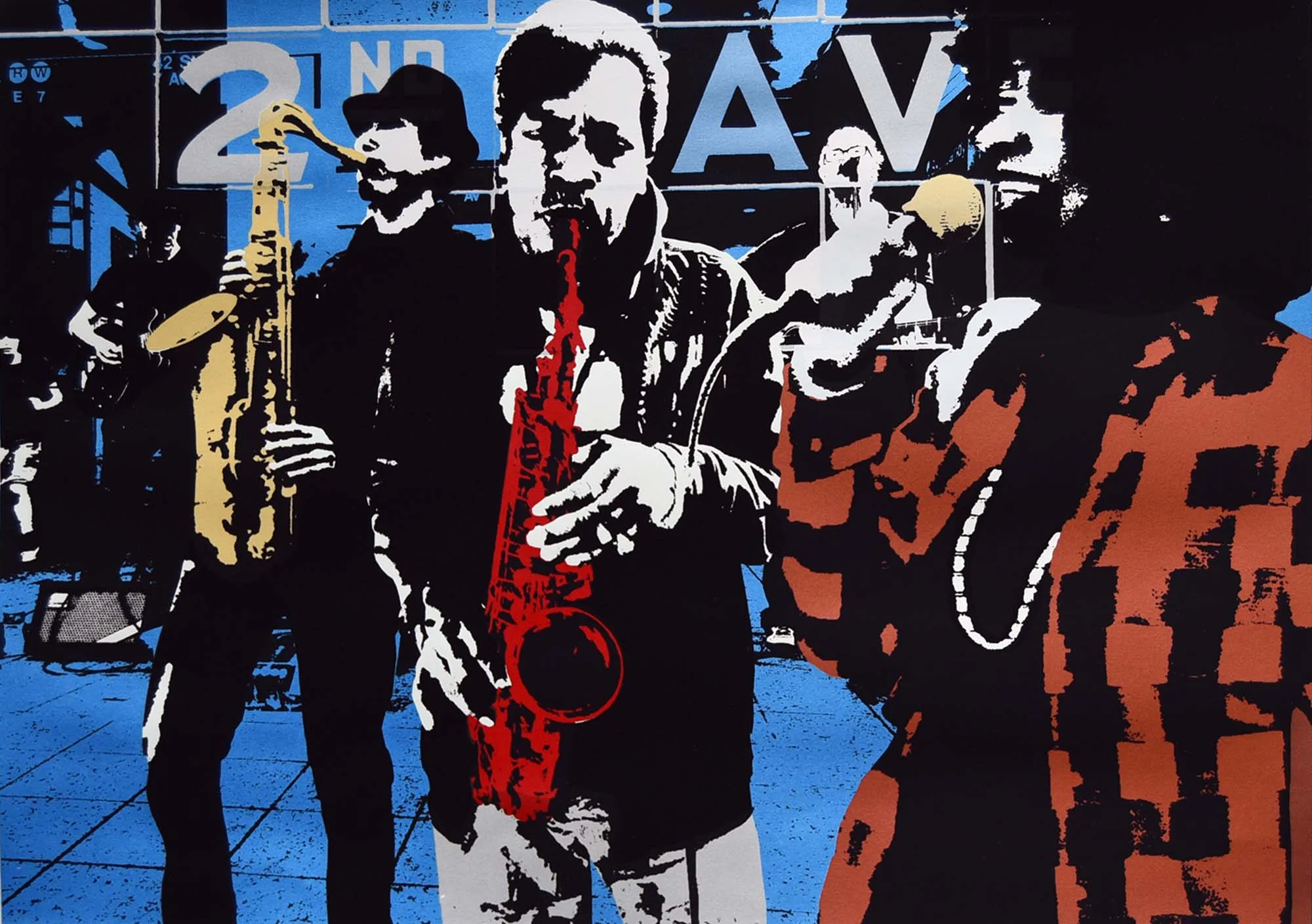 The Red Sax - 18.625"x26", 2018