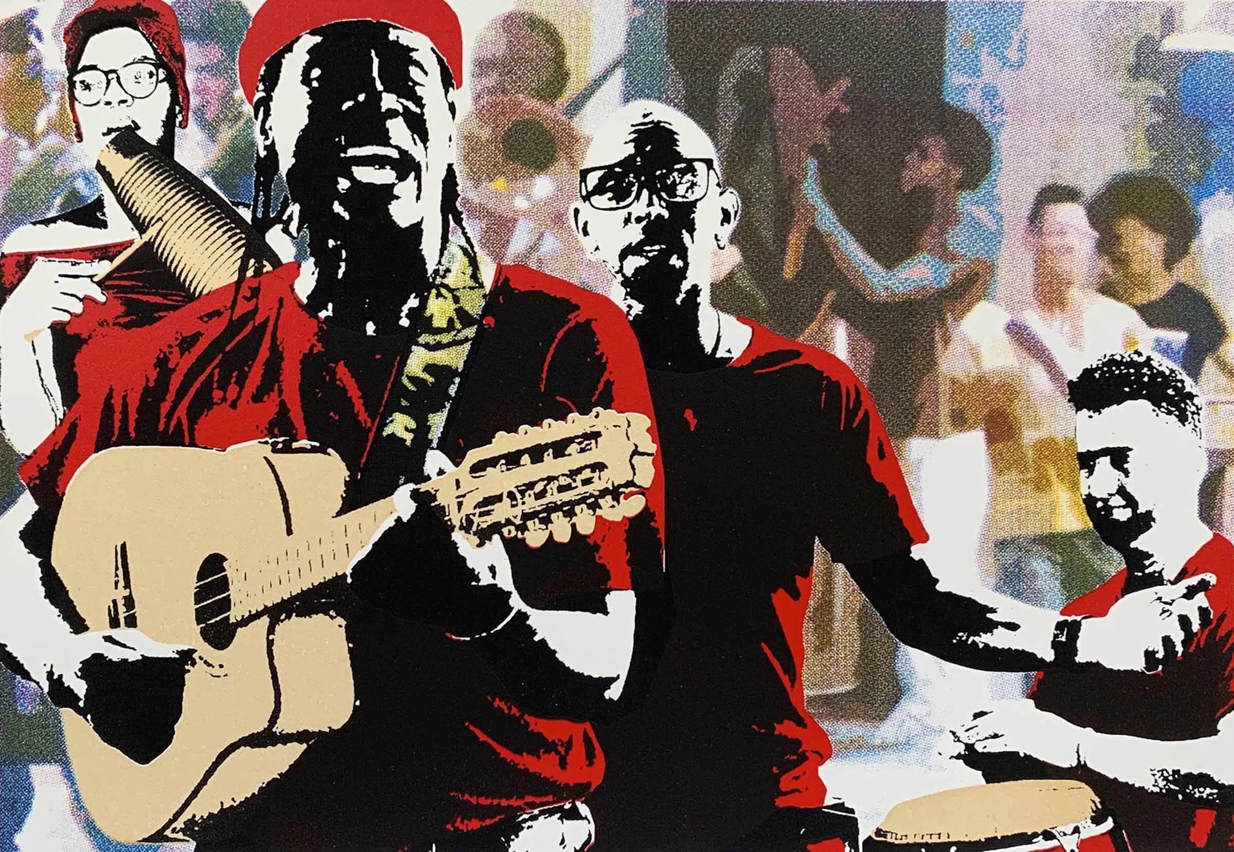 La Libertad - Los Rojos - screenprint, 6.75"x10", 2019
