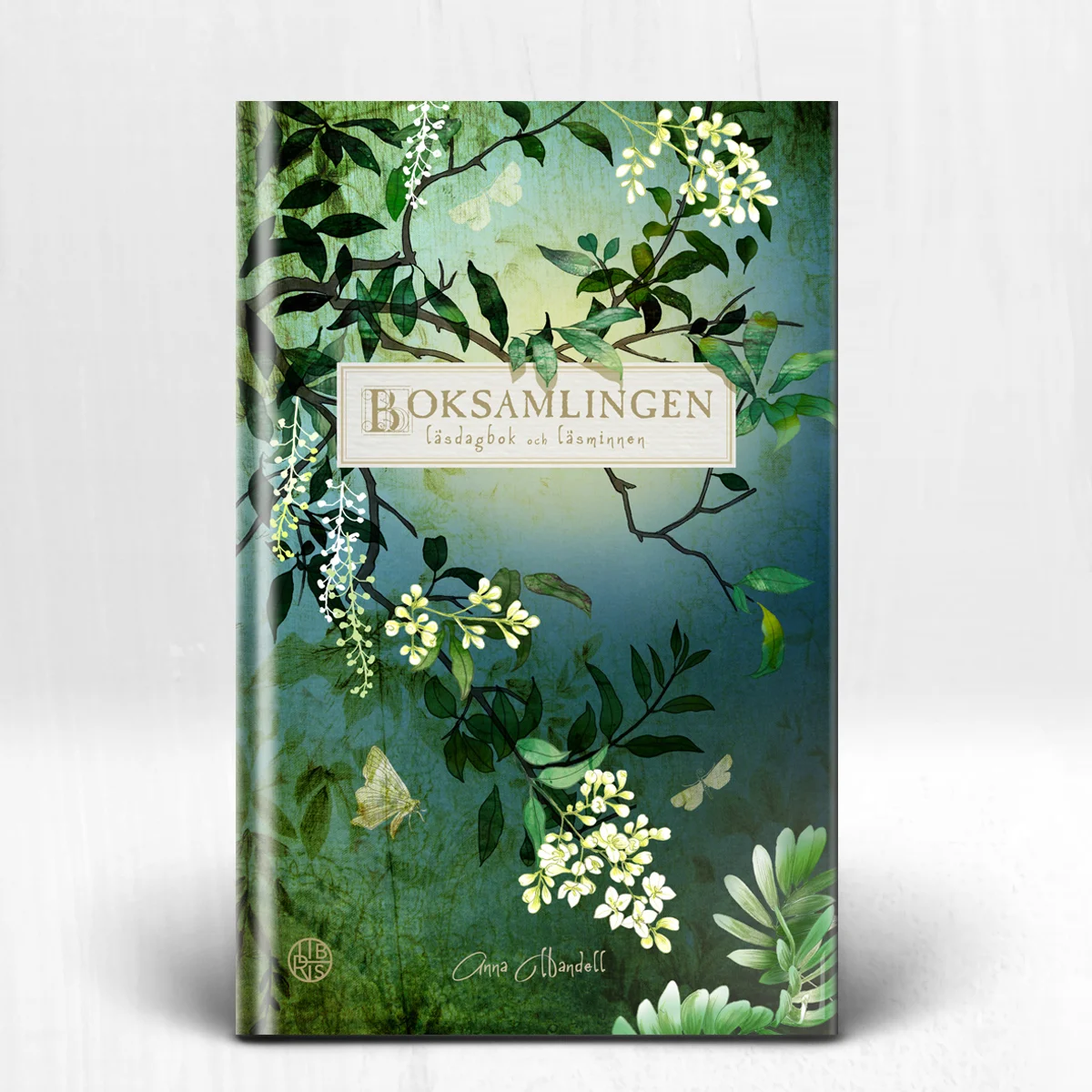 Boksamlingen, anteckningsbok för läsminnen och bokälskare. Presentbok bra till bokcirkel.