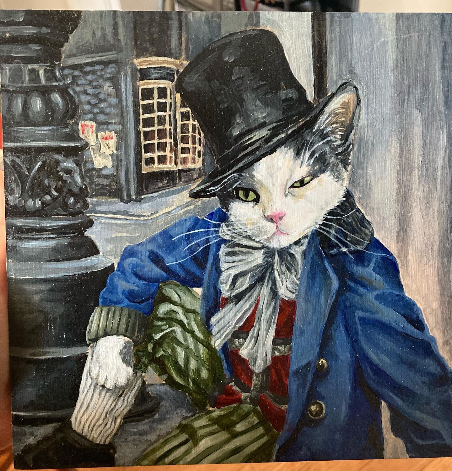 Thank you @moonphace for this incredible portrait of our cat Benno! This is better than I ever could have hoped for and was a great birthday surprise for @pmcgee88 !