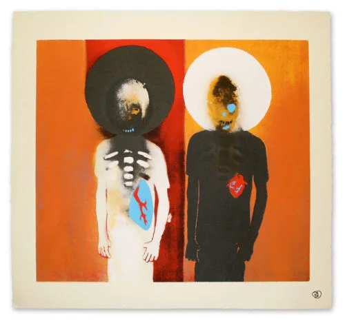 Massive Attack 3D シルクスクリーン 直筆サイン入り　額縁なし Massive Attack 3D シルクスクリーン 直筆サイン入り 額縁なし