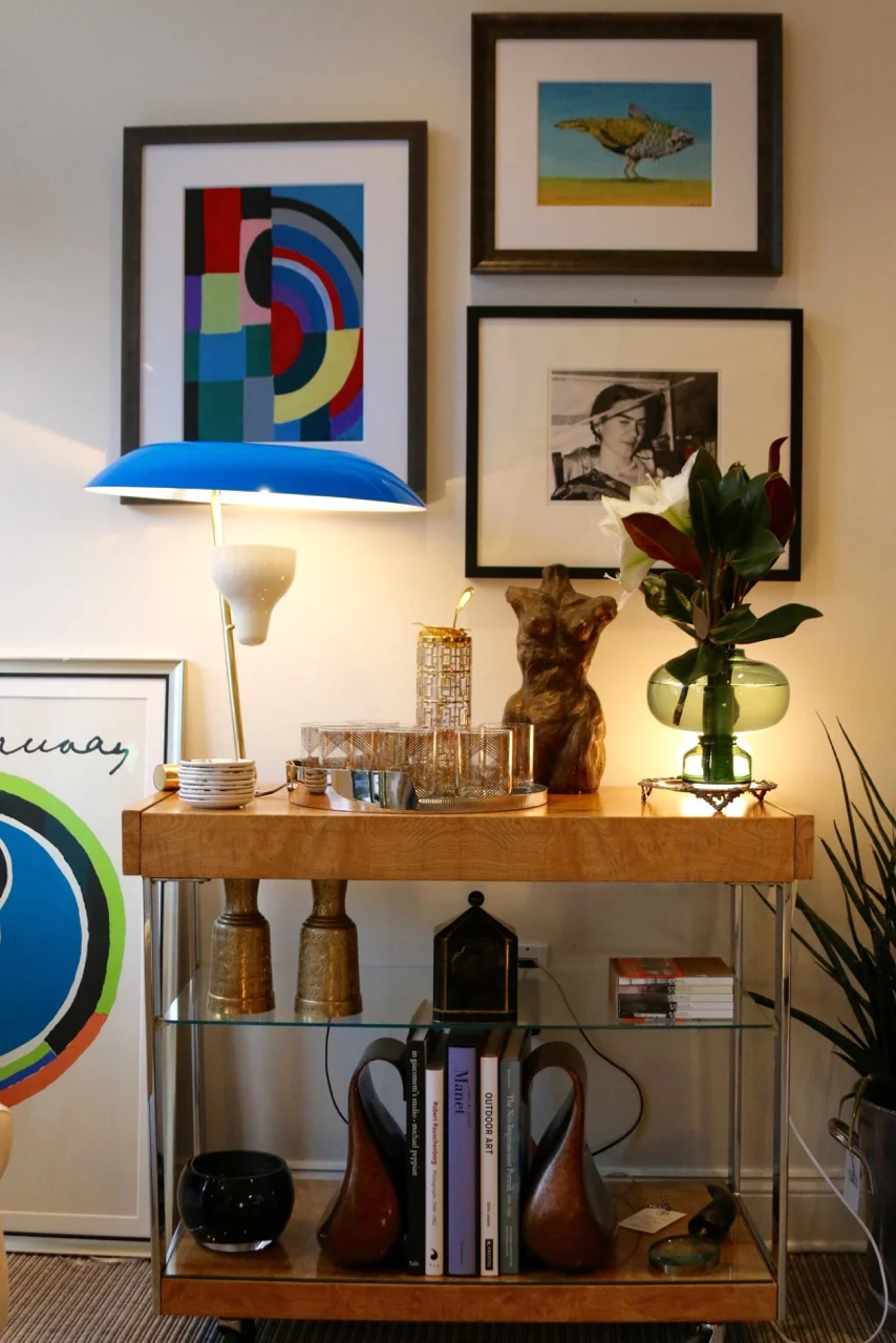 SOLD! MILO BAUGHMAN BAR CART