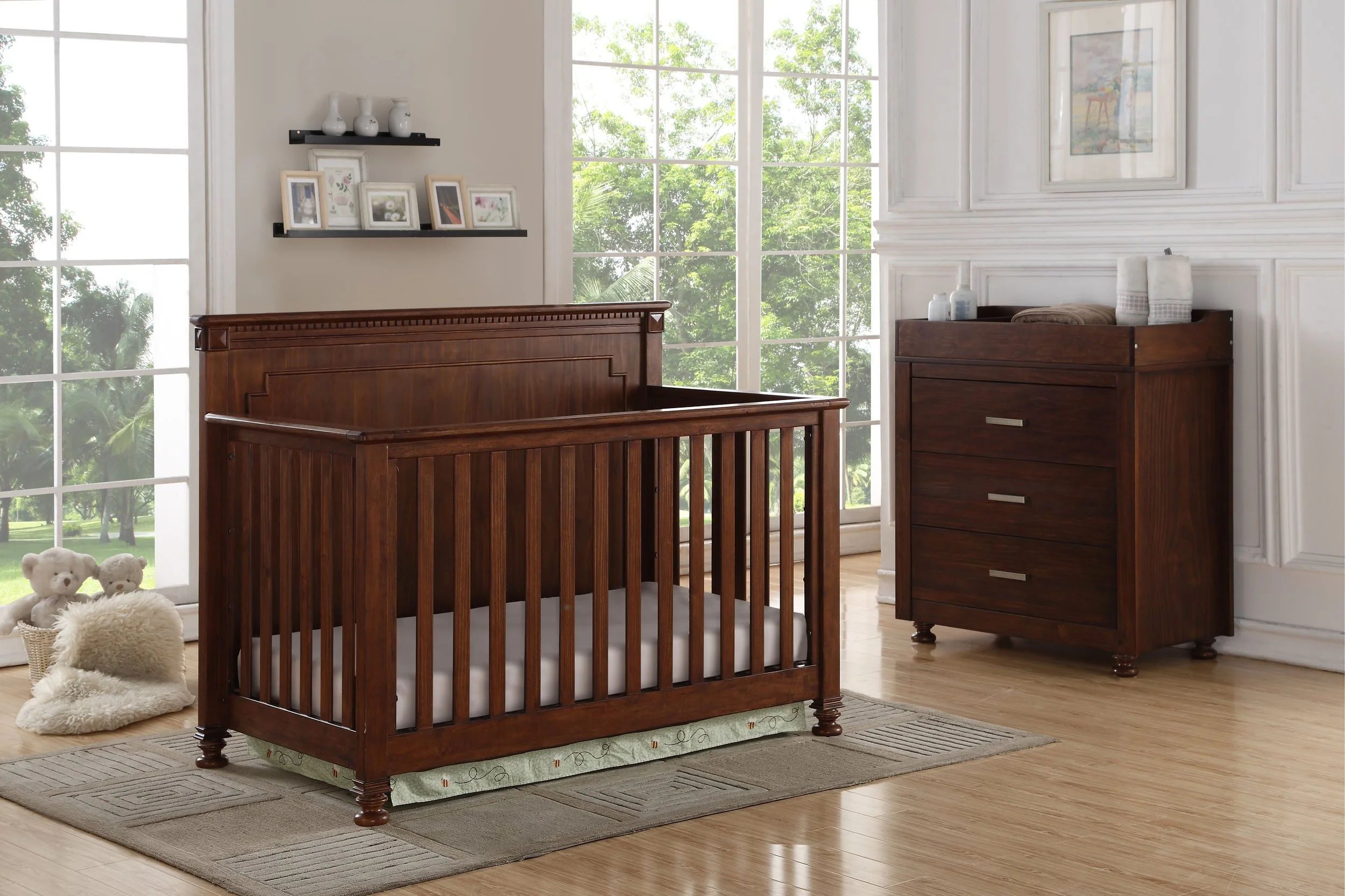 The Belgian Crib and 3 Drawer Dresser