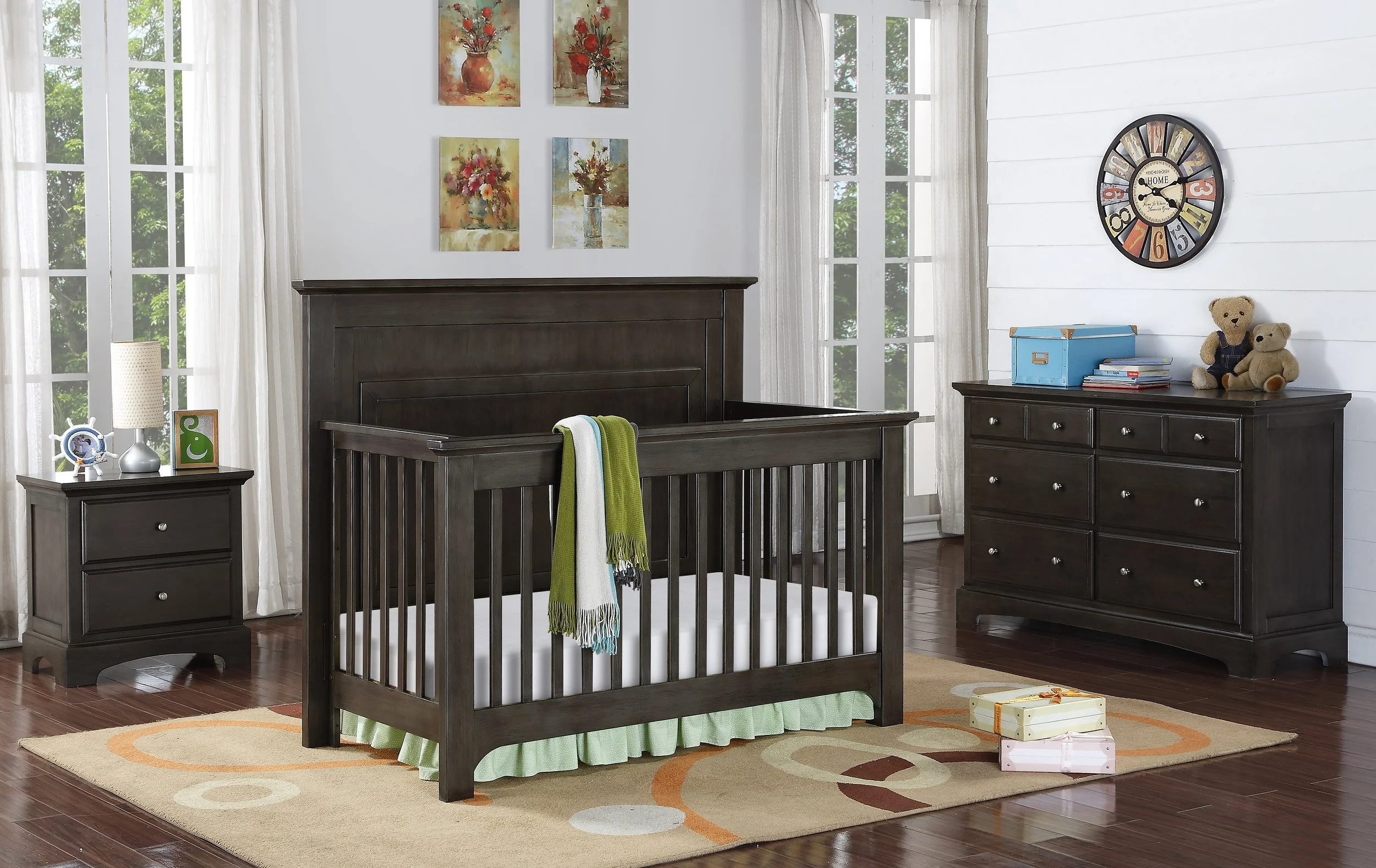 Nursery Furniture Rustic Gray Crib And Dresser Rustic Grey Nursery