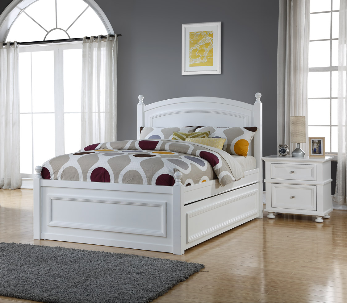 Ava Double Bed in White