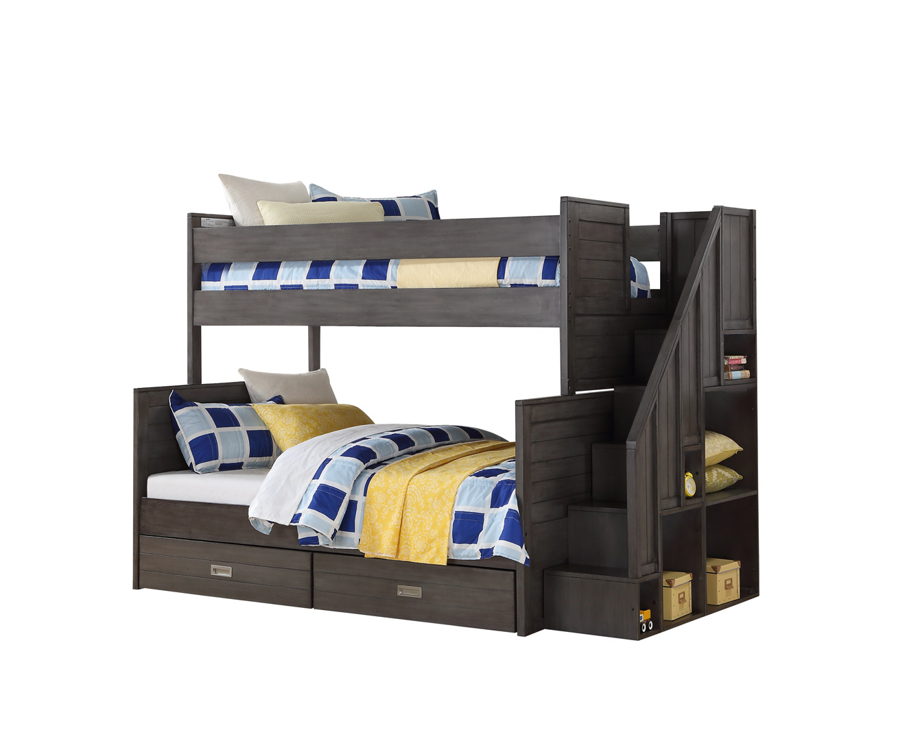 Caramia Furniture Bunk Beds, Ryan Twin Over Full Stairs Bunk Bed Instructions