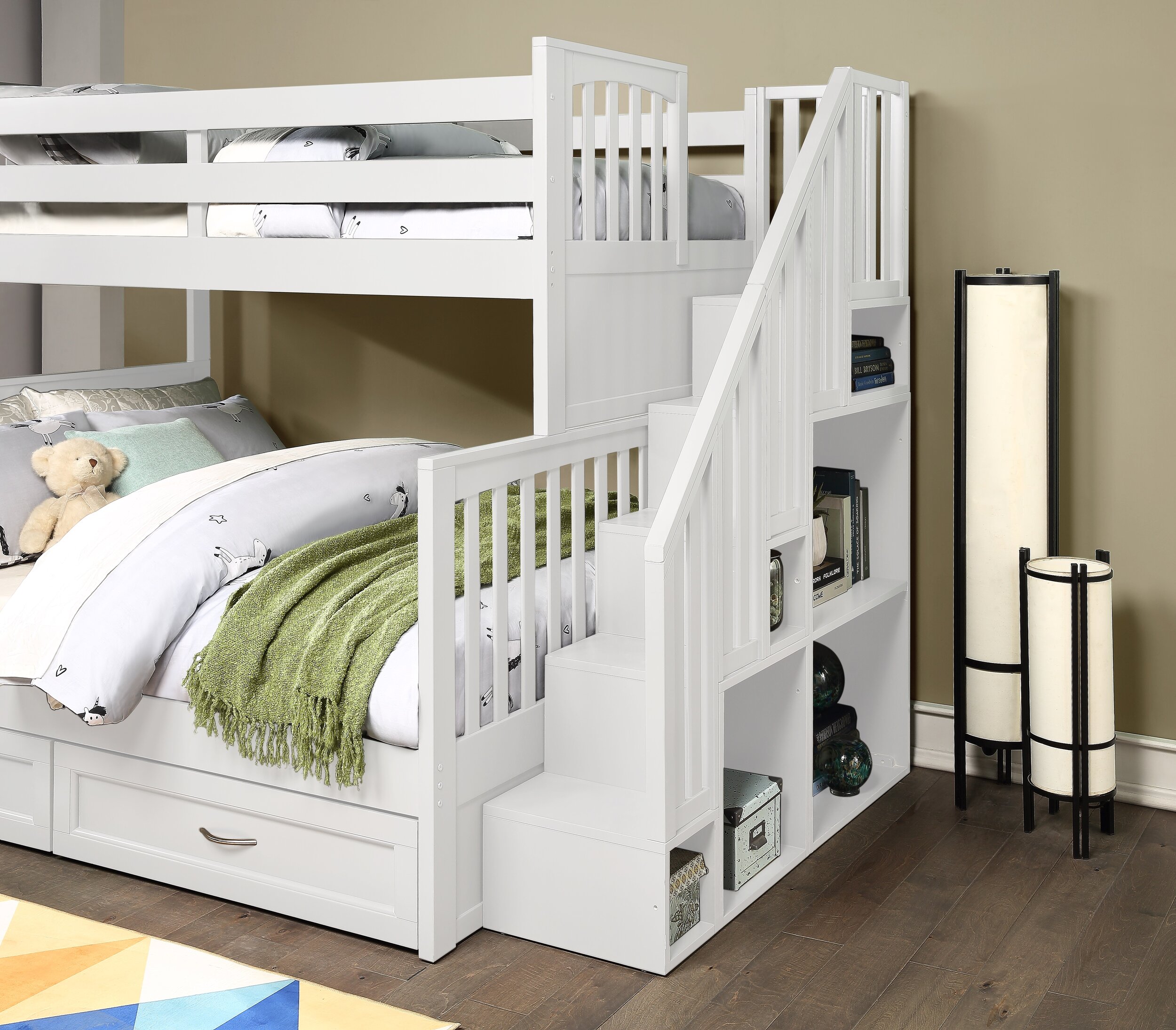 Caramia Furniture Bunk Beds, Ryan Twin Over Full Staircase Bunk Bed Instructions Pdf