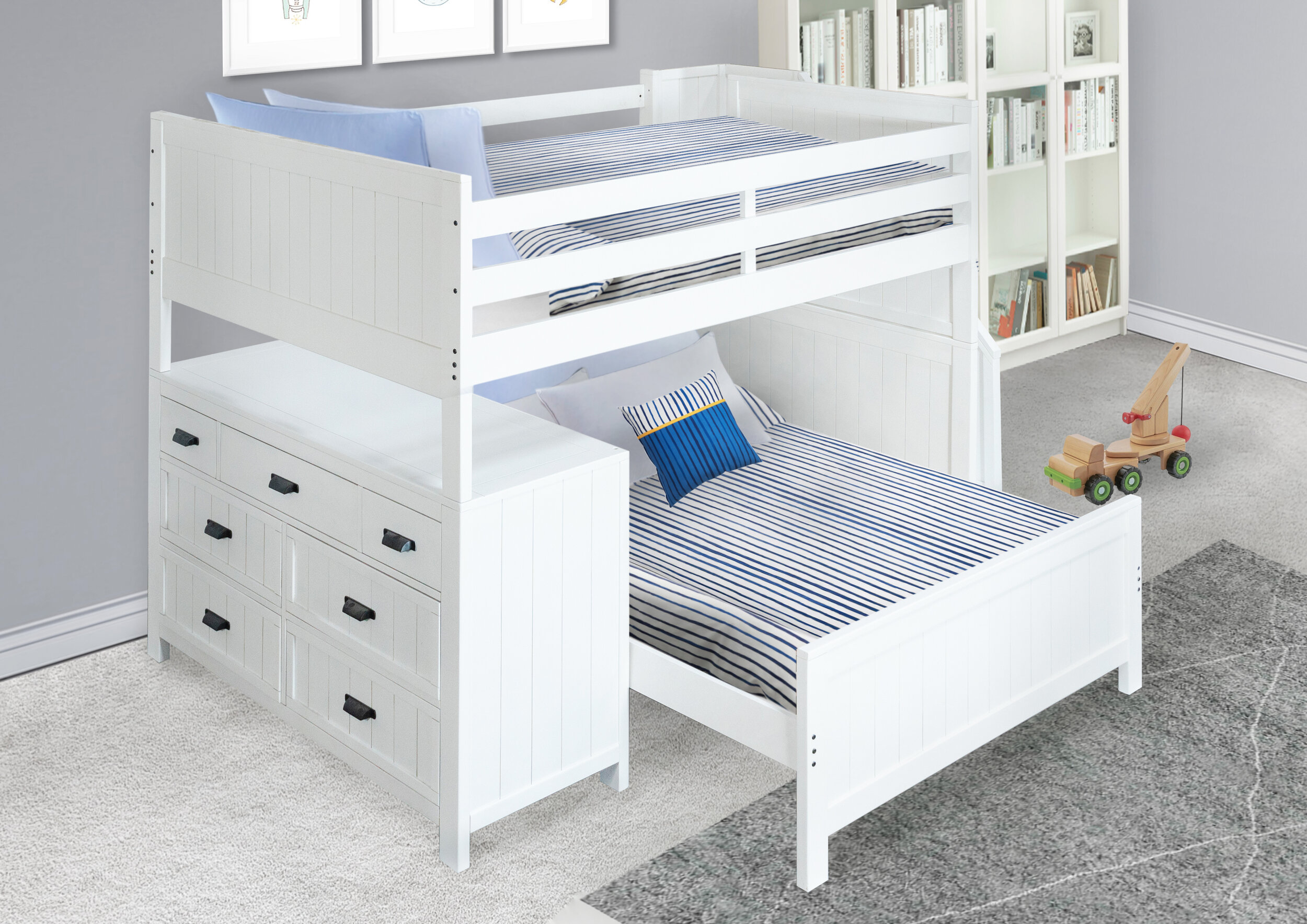 Caramia Furniture Bunk Beds, Lulu Twin Bunk Bed