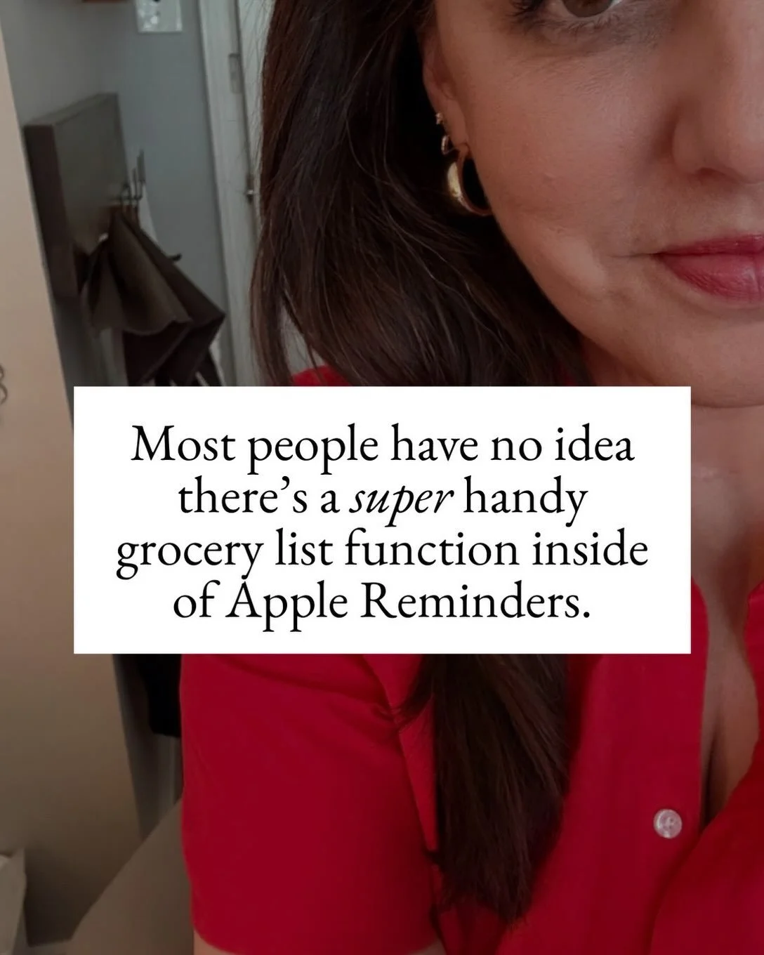 Do you have your iPhone&rsquo;s Grocery List all set up?  If not, try it today my friend!

The step-by-step for how to do this is included in the Tech 21 - a collection of 21 game-changing tech tips that make life SO much easier. Comment LIST and I&r
