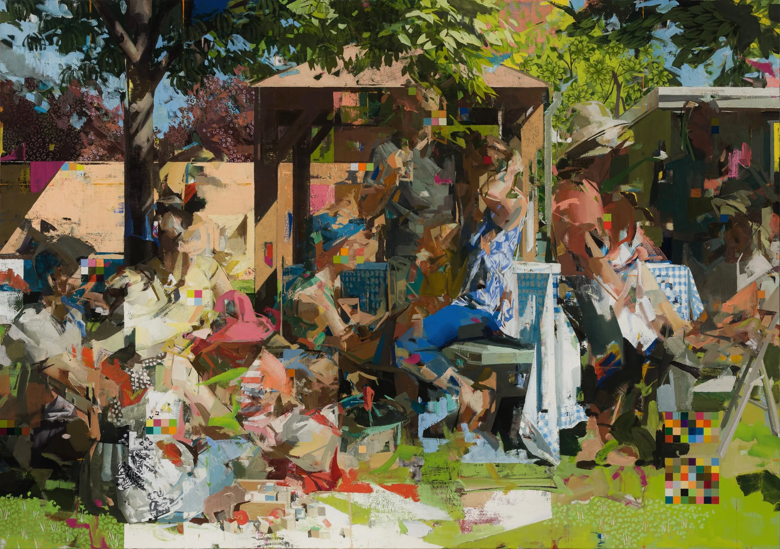 FRANK, Zoey. Picnic #1, 2024, Oil on canvas, 72x108".jpeg