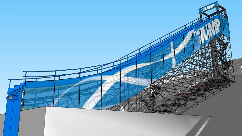 Ski jump 3D model