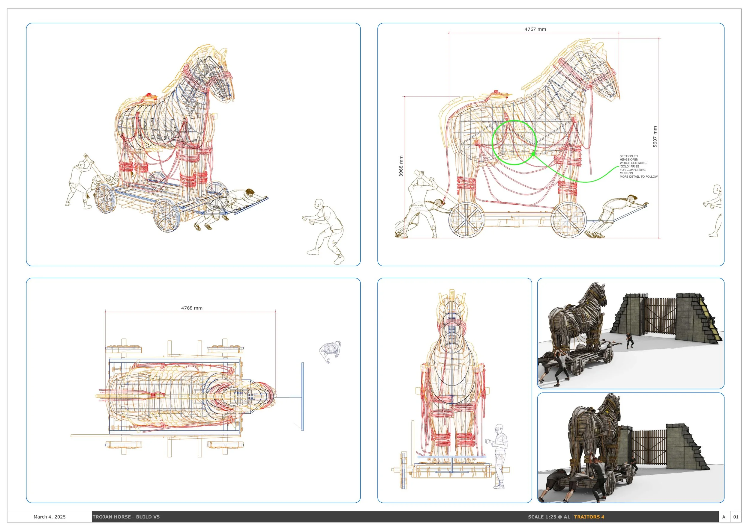 Overview construction drawing supplied to Steel the Scene
