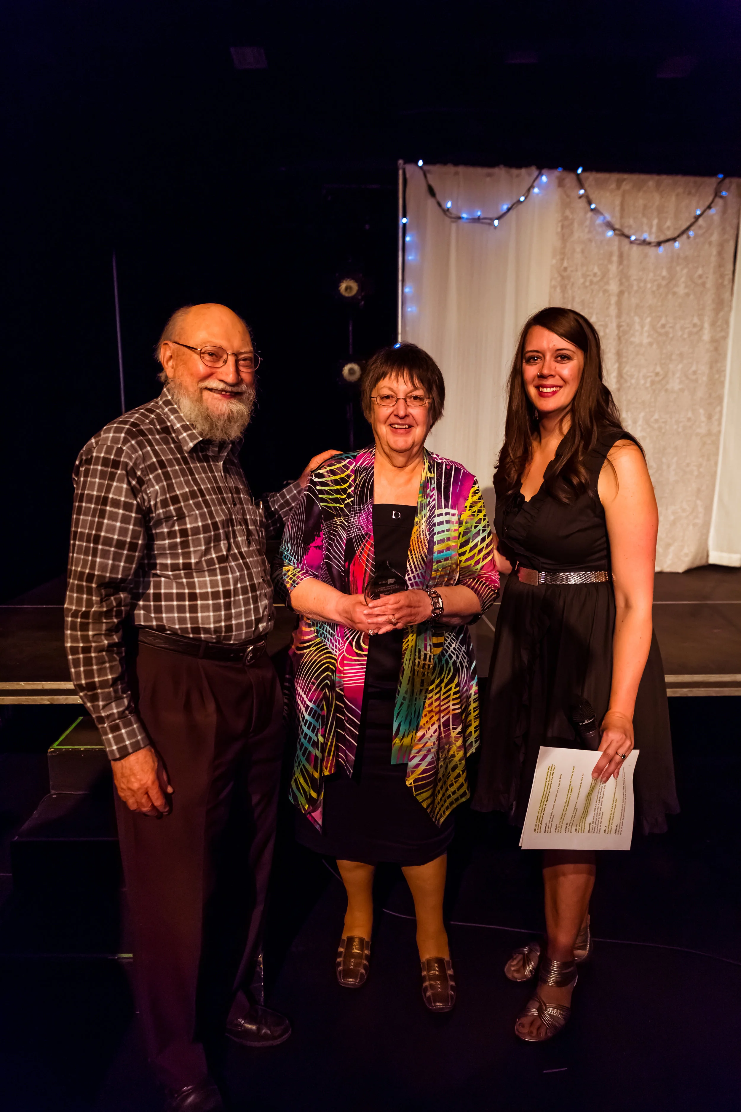Laurent Godbout, France Levasseur Ouimet et Joëlle Préfontaine lors de la remise du Prix Laurent le 9 juin 2018. Photo: Dave DeGagne, dbphotographics.ca