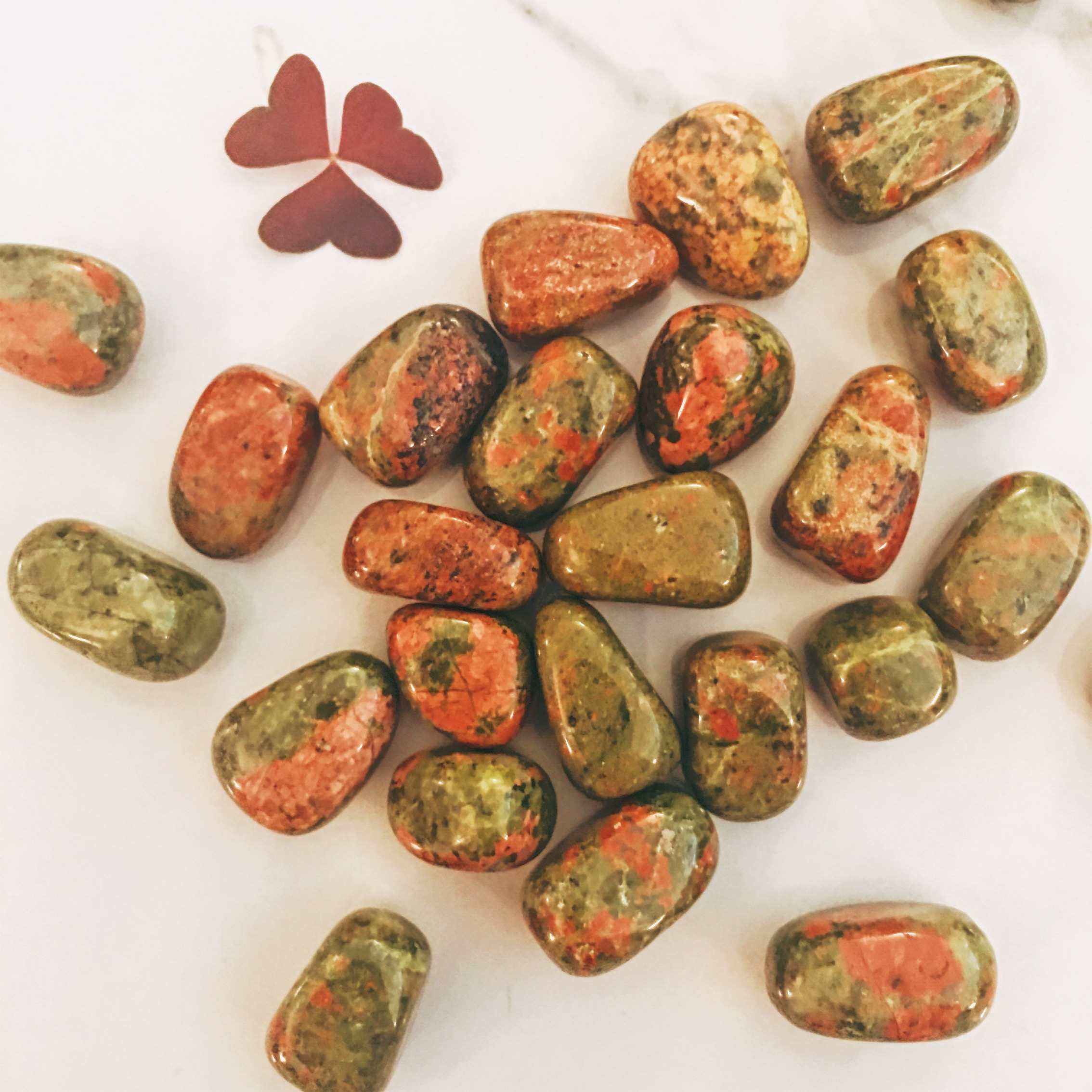 Tumbled Gemstones Unakite