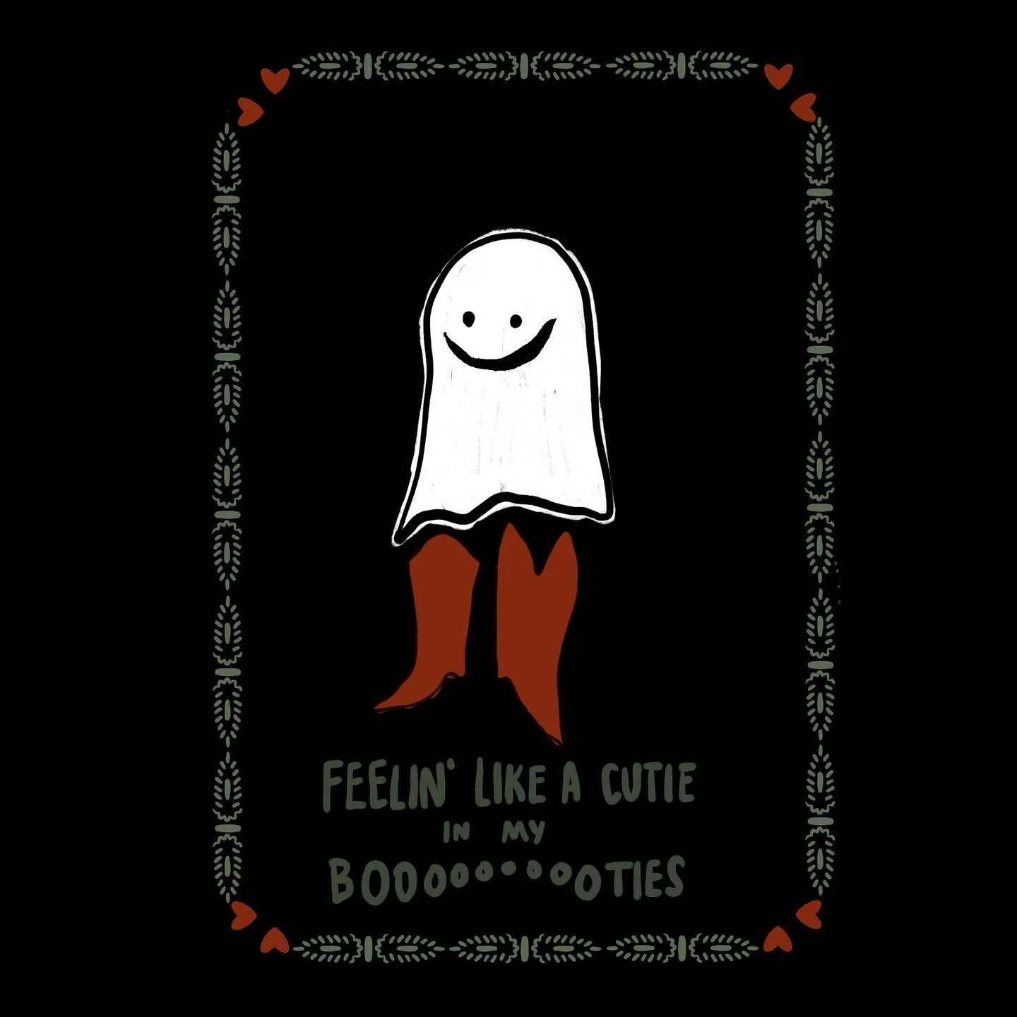 Tag your boo 👻 

It&rsquo;s officially spooky season!  To celebrate: 🎃 New handmade block print cards are here!  Available on my website and @indieflea this Sunday 

Send this cutie card to your best boo to say howdy and uplift their spirits this #
