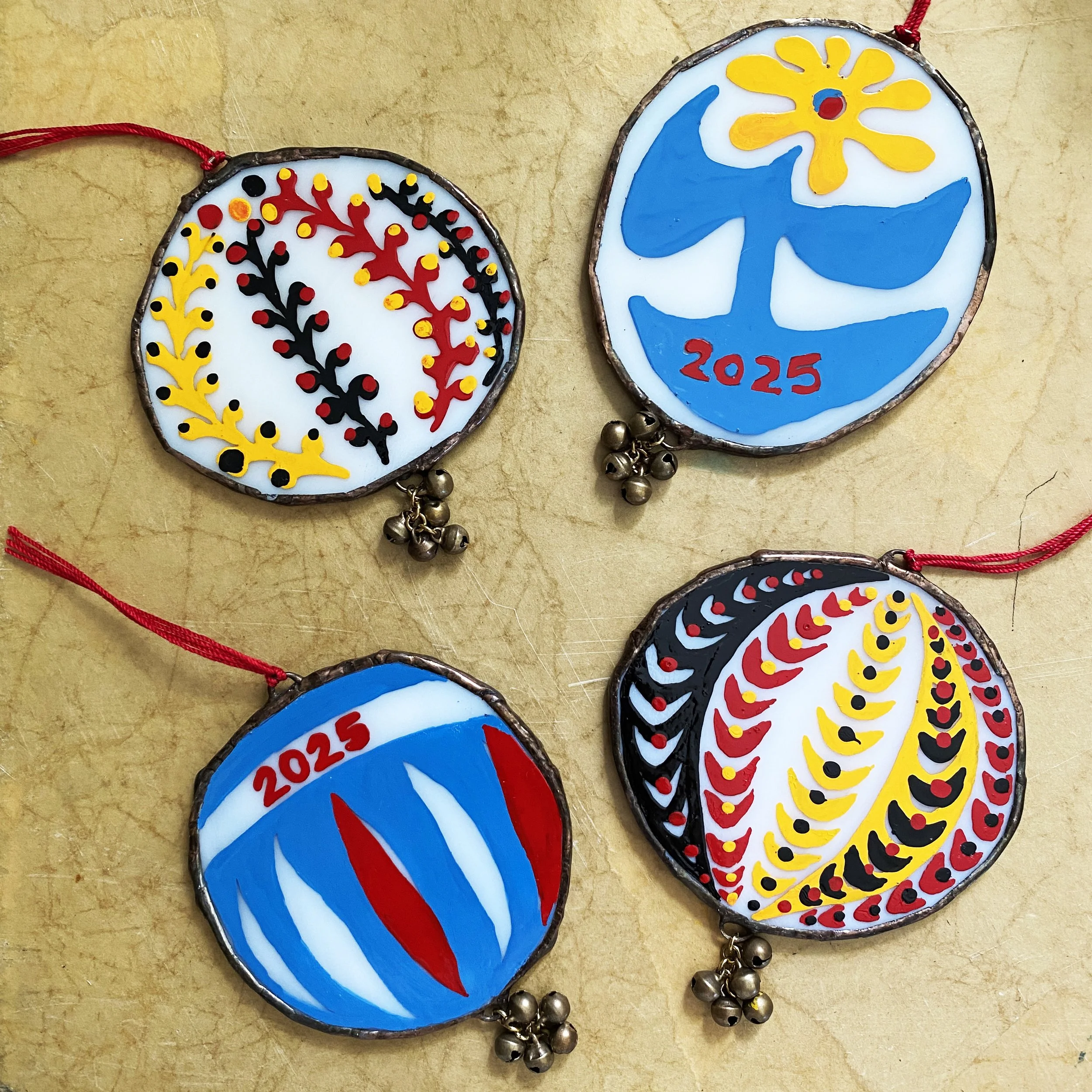 Festive Stained Glass Ornament