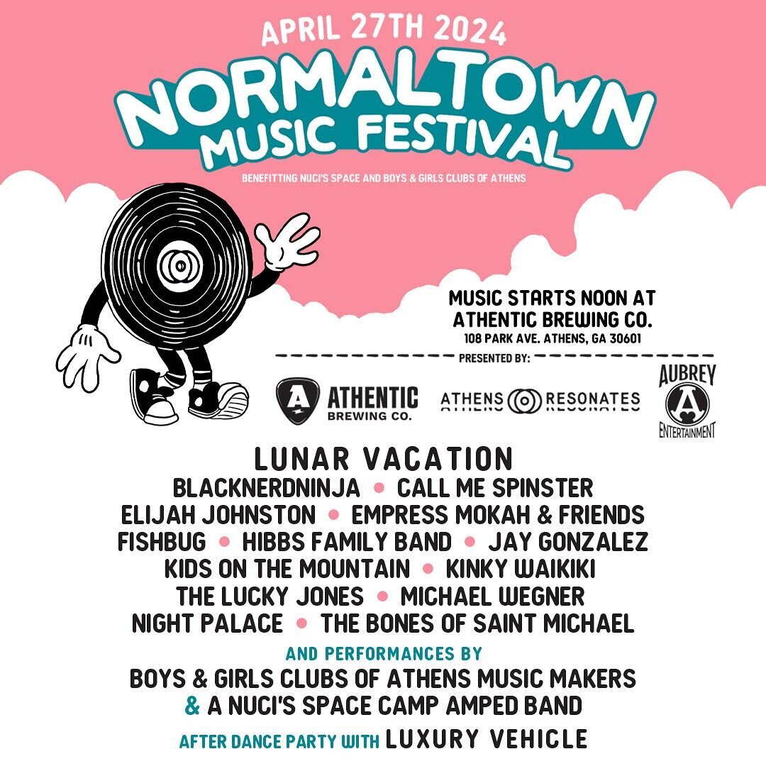 Soooo excited to be part of the 2nd annual Normaltown Music Festival at @athenticbrewing April 27th. A lot of great community coming together to help support @nucisspace and @athensbgca 

Tickets are on sale now!