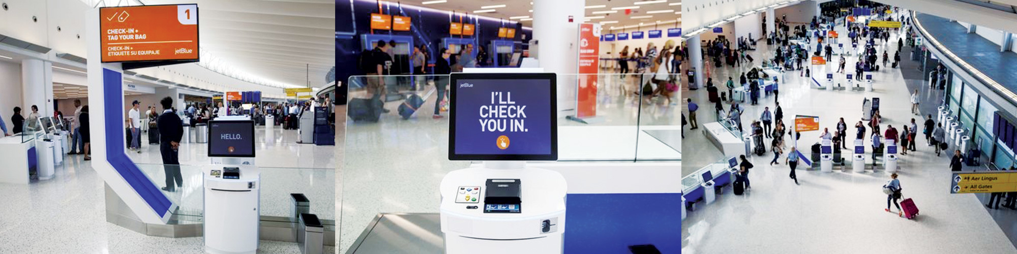 Now, passengers flying out of JetBlue’s Terminal 5 at New York JFK now have a smoother, more high-tech path through the ticket lobby.