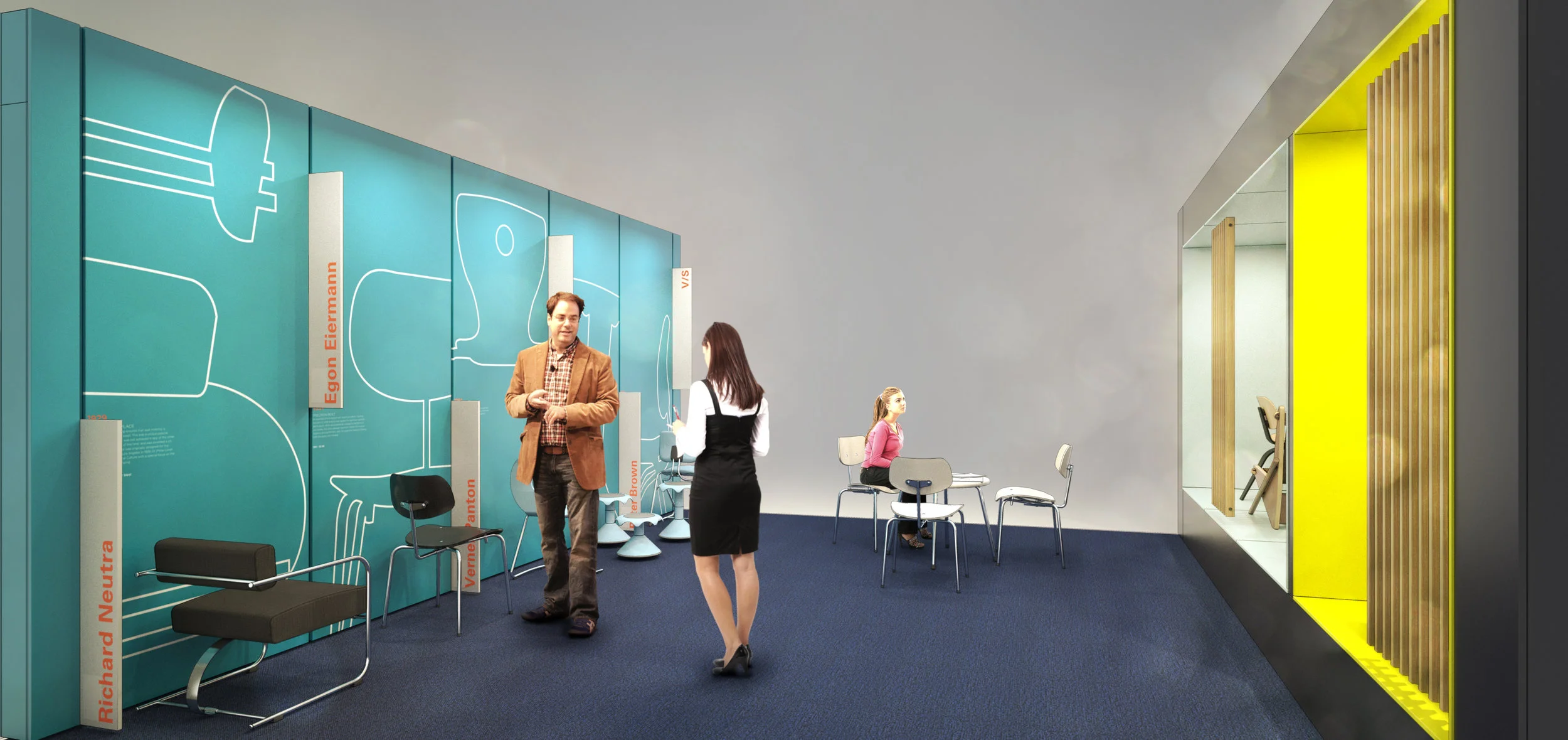  Timeline Wall Showcasing Five Iconic Furniture Pieces 