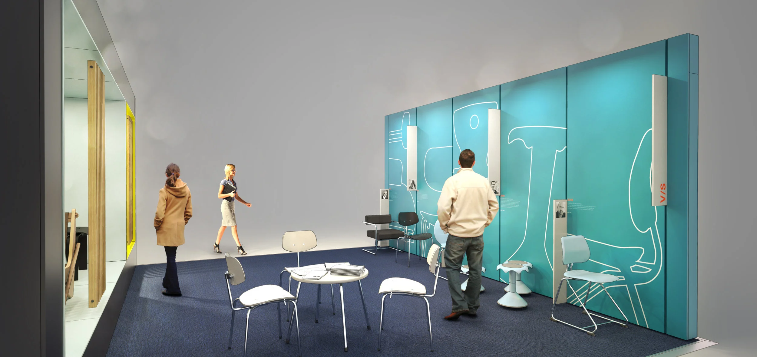  Timeline Wall Showcasing Five Iconic Furniture Pieces 
