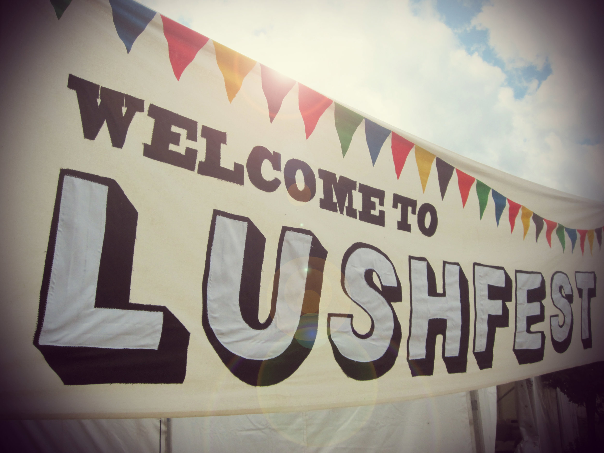 Corporate Events Welcome to Lushfest Banner