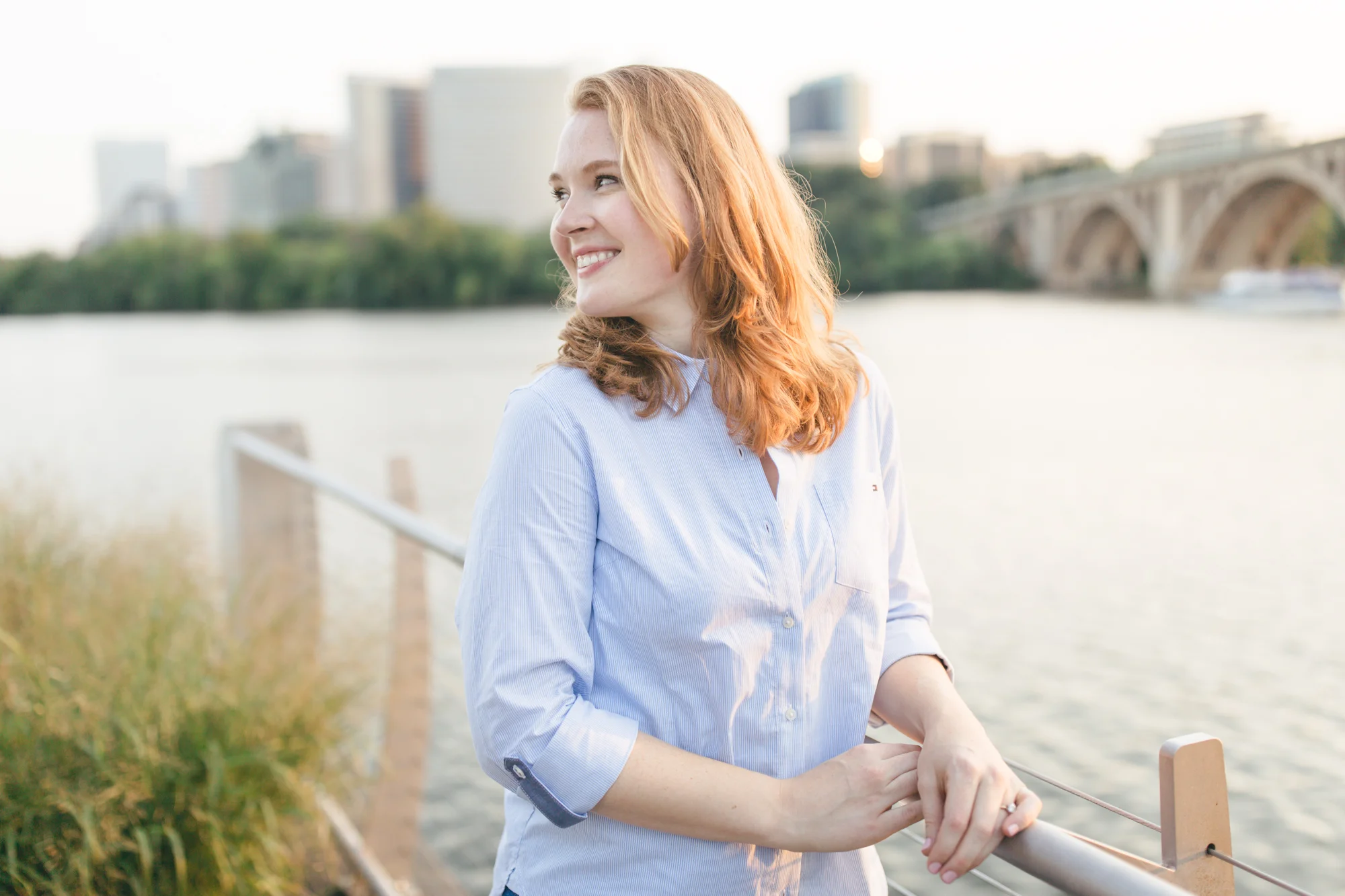 Georgetown Waterfront Engagement Session | Maral Noori Photography | Golden Hour | Rosslyn