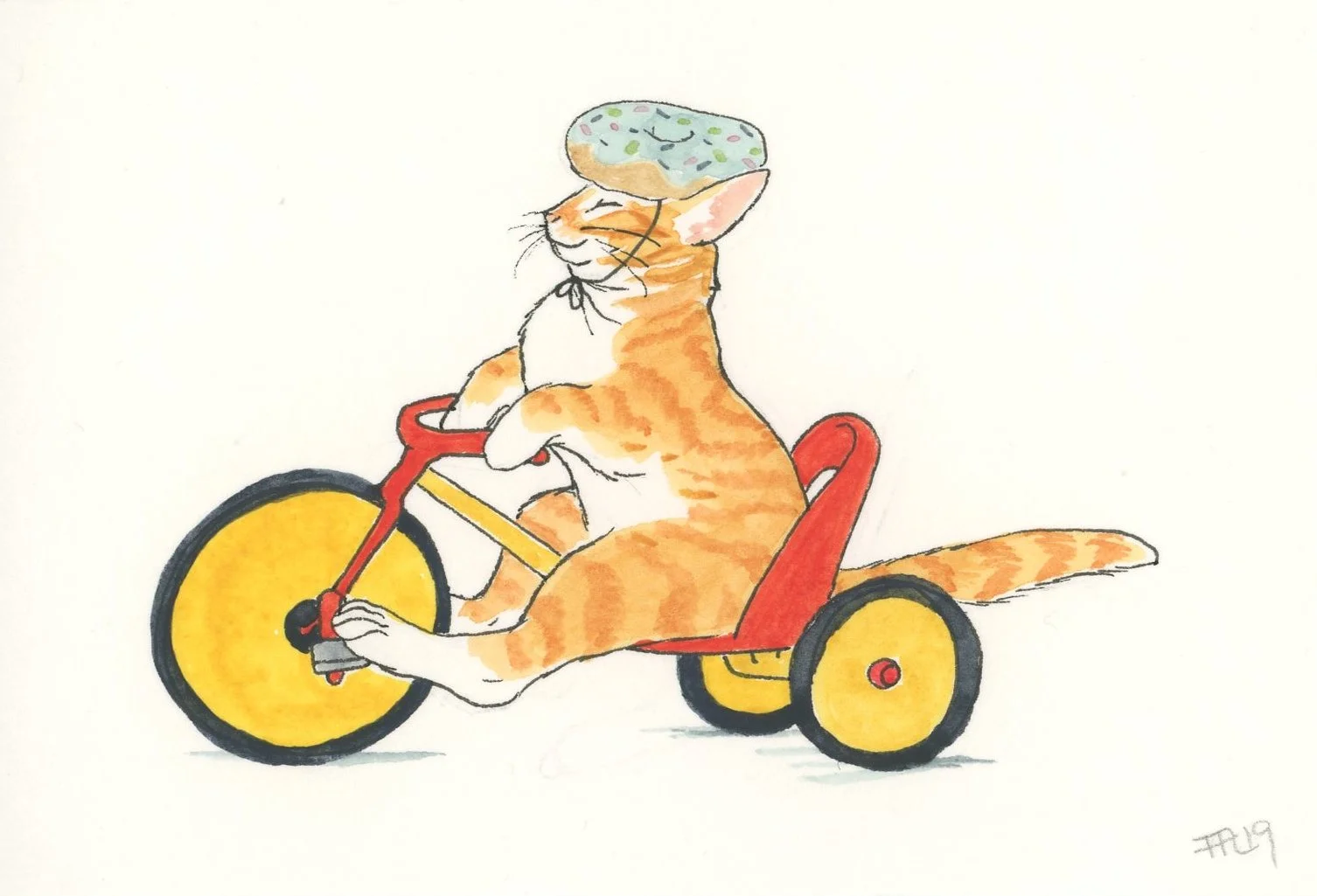Ari's Bigwheel | Watercolor 4x6"
