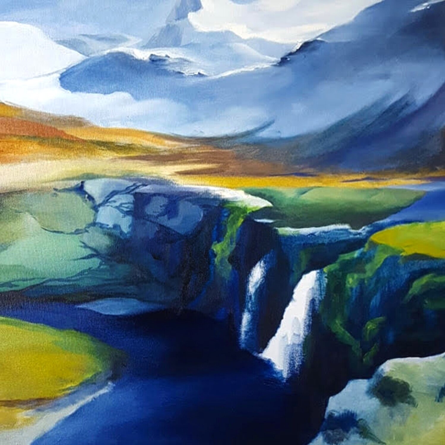  Impressions of Kirkjufellsfoss, Iceland. Oil on canvas.  