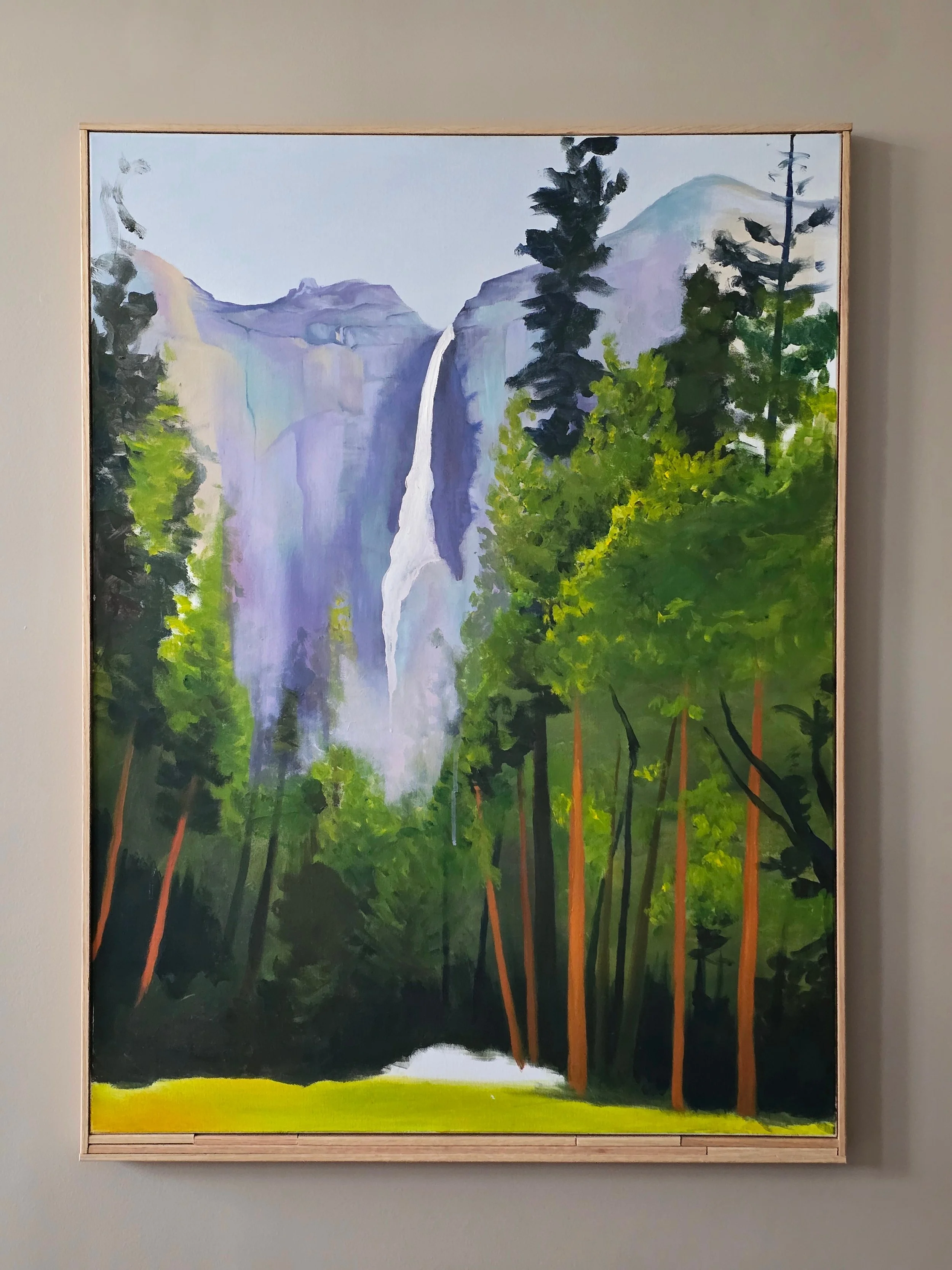 Yosemite Falls | Oil on canvas 30x40 inches | Capturing the essence of Yosemite's grandeur in a large-scale piece.
