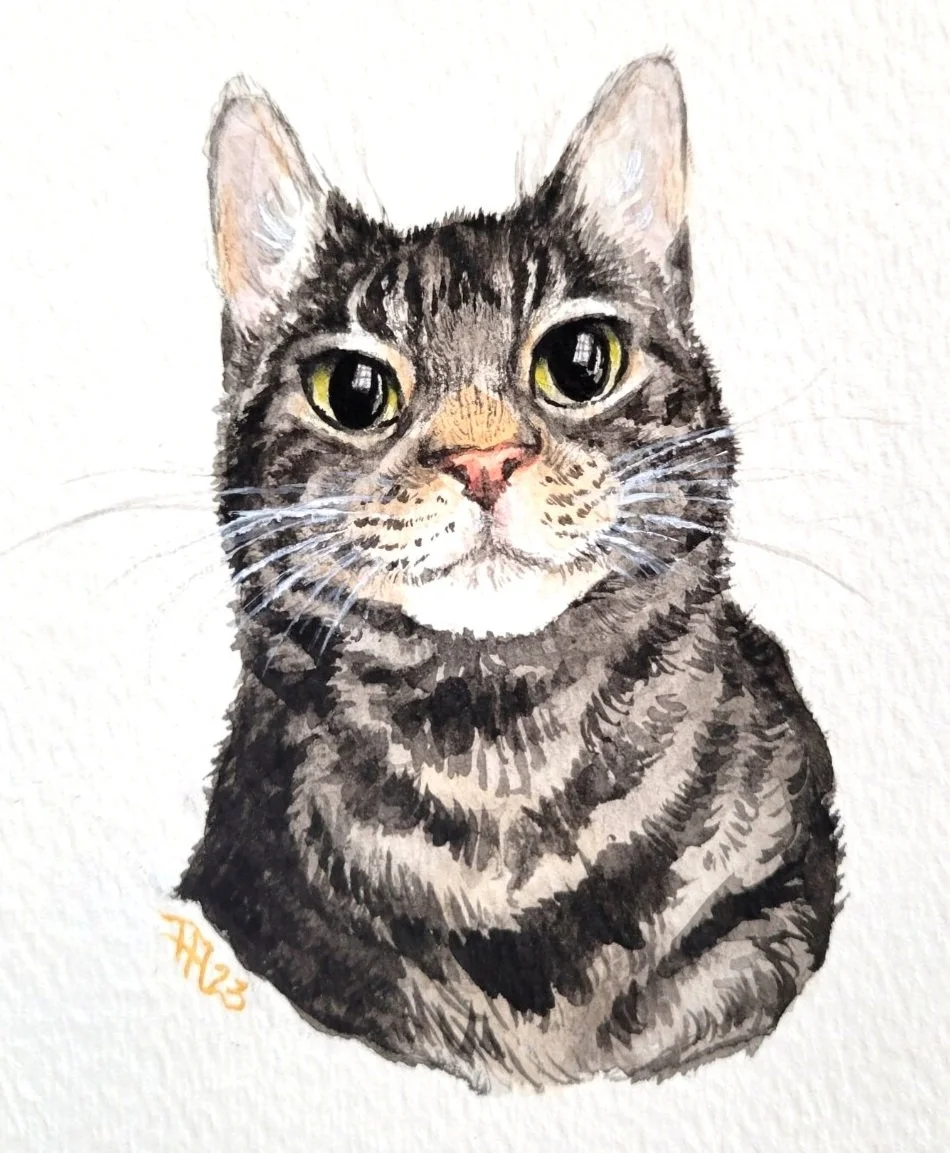 Harley | Watercolor 4x6"