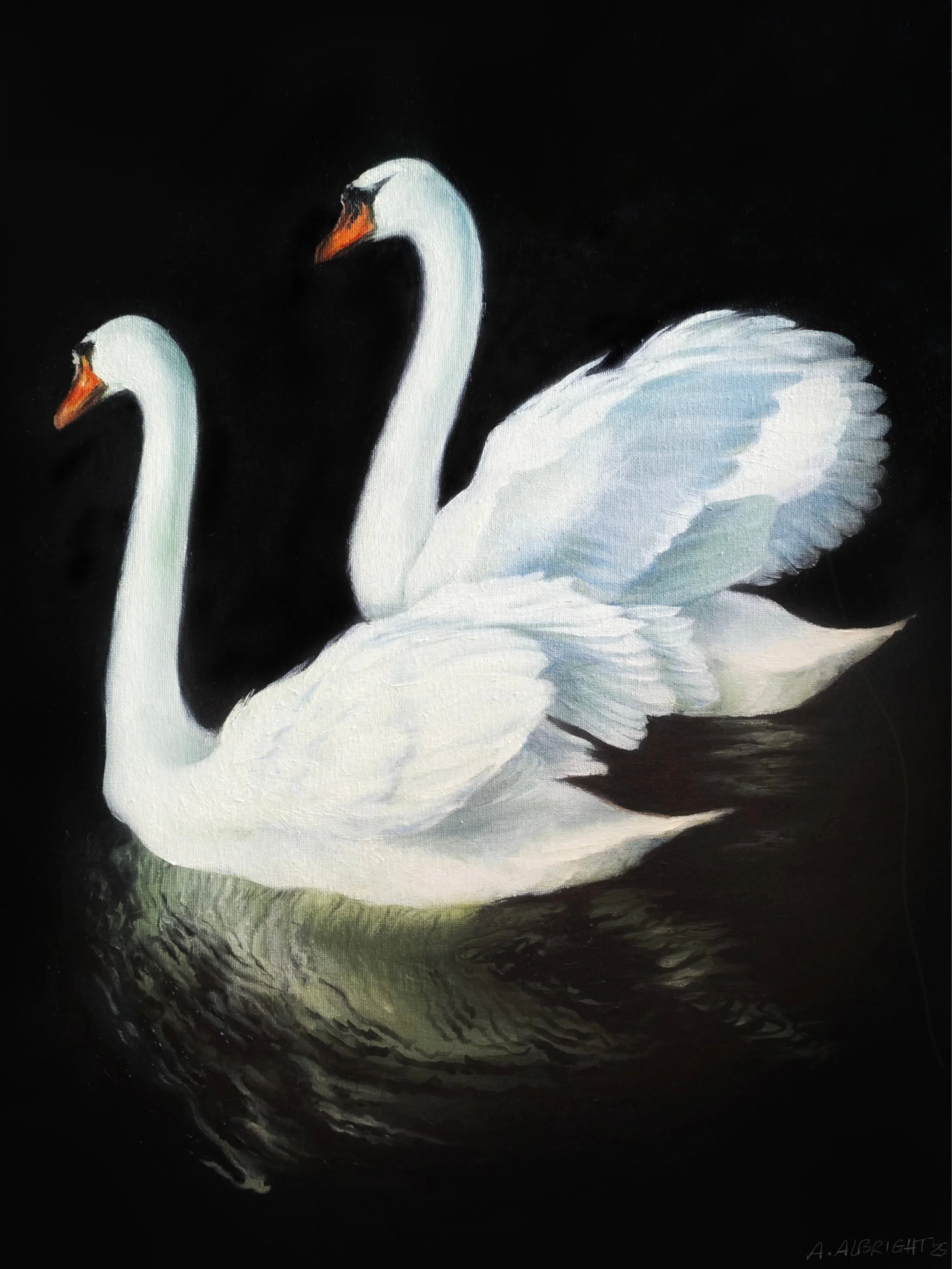 For life | Oil on black canvas