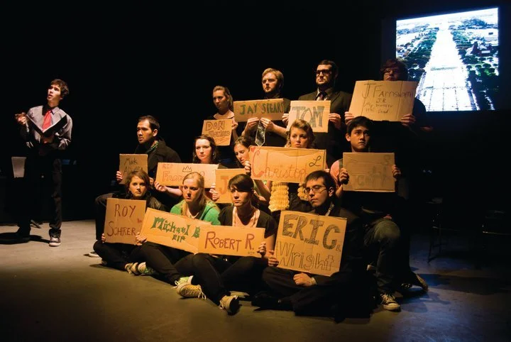 The cast of Dear Harvey: A Play About Harvey Milk by Patricia Loughrey, Whittier College. Photo by: Jacquie Waldman