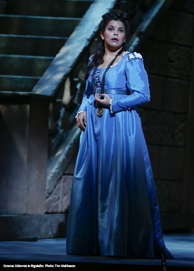 Simone Osborne in Vancouver Opera’s production of Rigoletto Photo: Tim Matheson