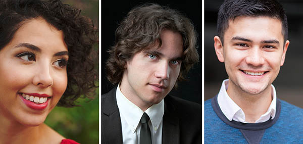 Pictured (left to right): Marie Civitarese, Benjamin Hopkins, and Aidan Mulldoon Wong