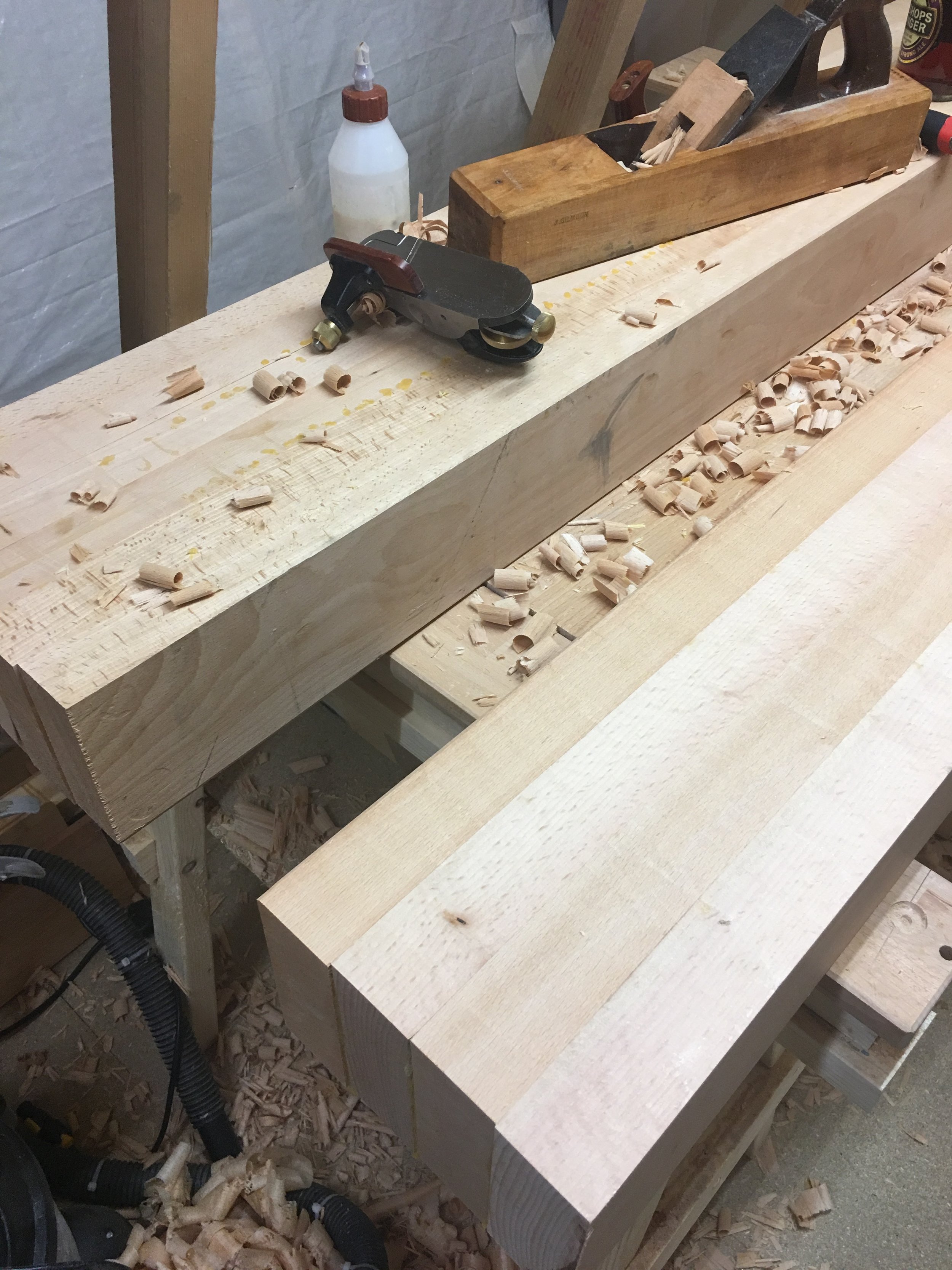 Partial glue up.