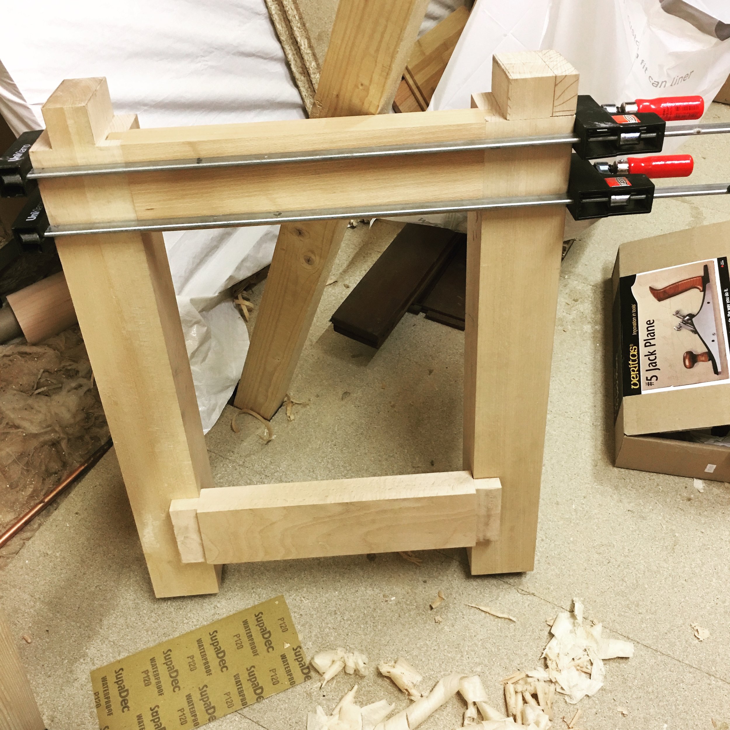 Half completed trestle.