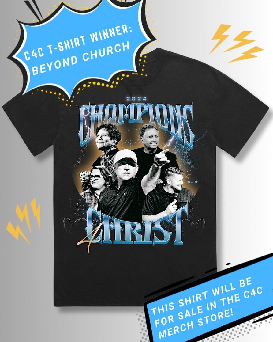 OUR 2024 T-SHIRT CONTEST WINNER IS @beyondchurch @beyond_yth !!!!!! 👊💪

We had some pretty amazing designs sent in and it was pretty hard to choose from but our team loved the design of this one and how it looks like a vintage band tee! This shirt 