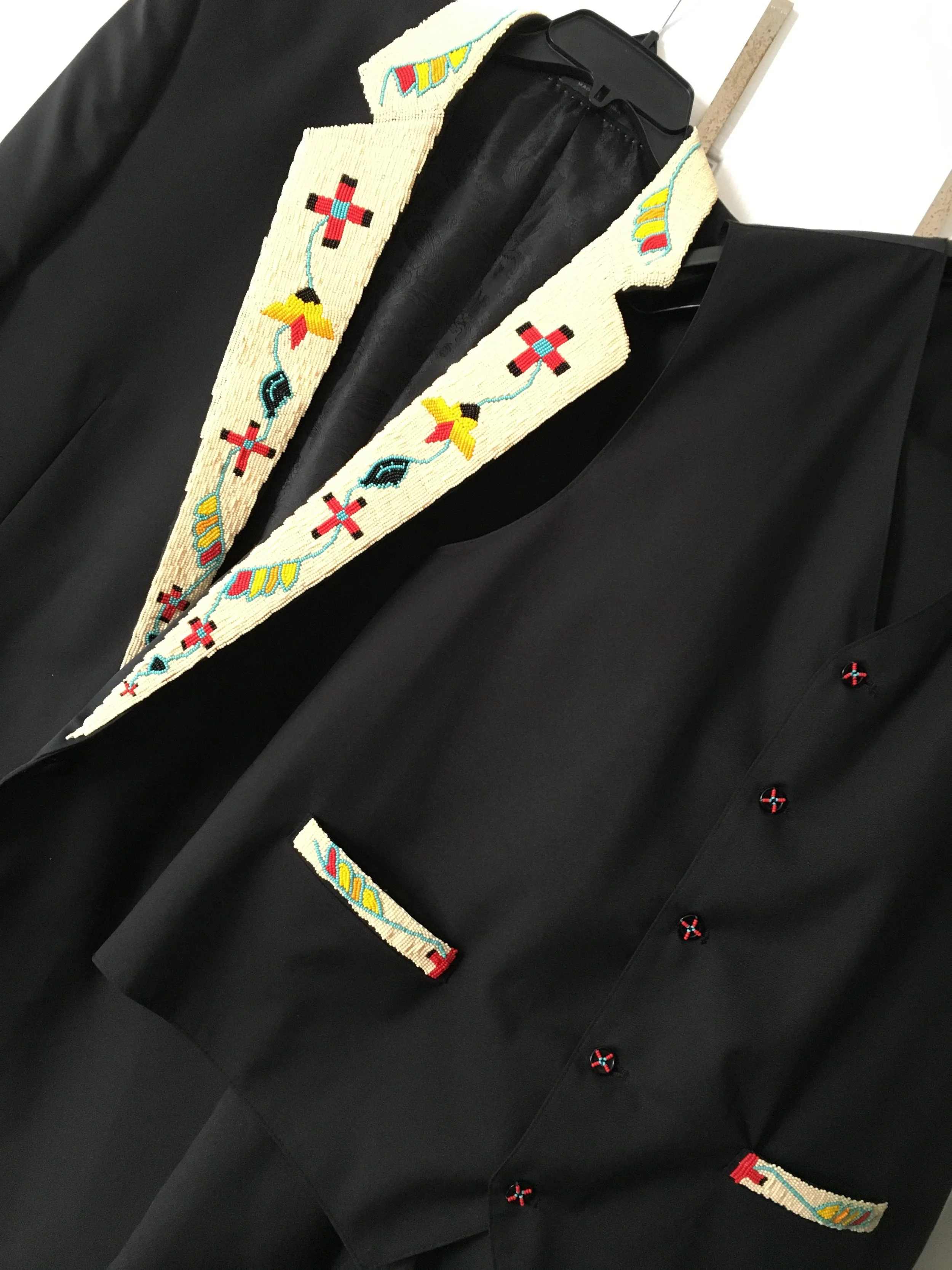 Beaded Lapel and Vest 2016