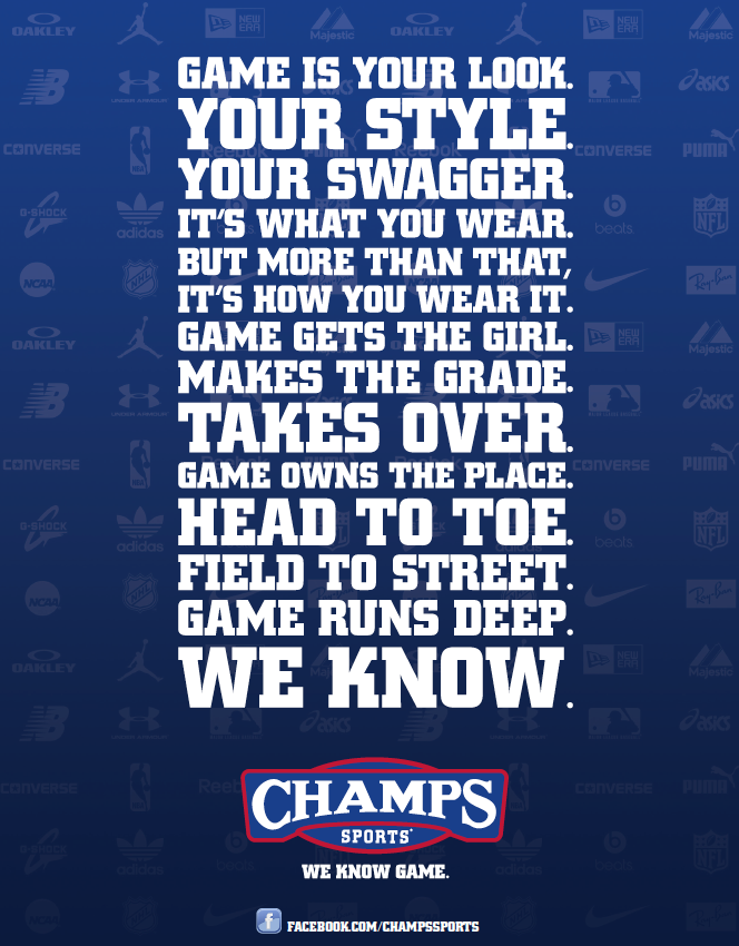 Champs "We Know Game" 