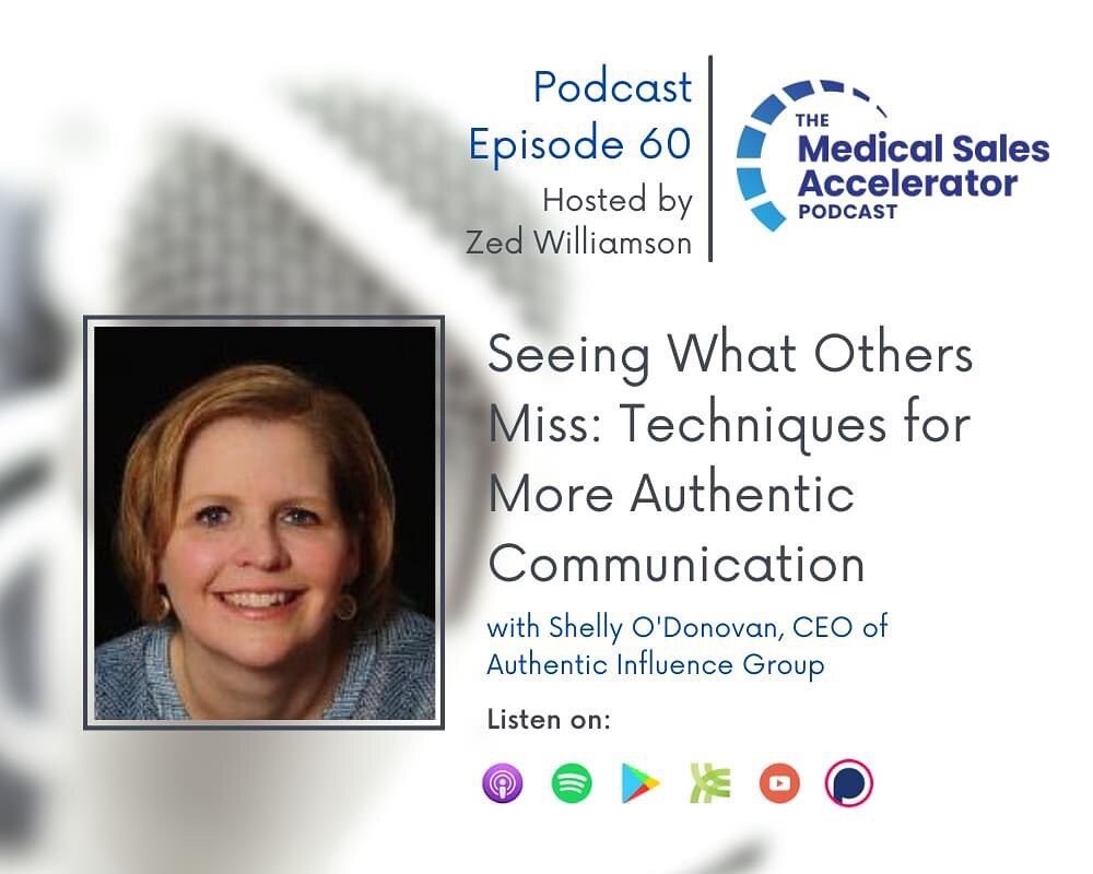 Are your own mannerisms, body language, and tone working against you in high-stakes conversations? &zwj;

According to our CEO, Shelly O'Donovan, the answer is almost certainly! 

In this episode of The Medical Sales Accelerator Podcast with Zed Will