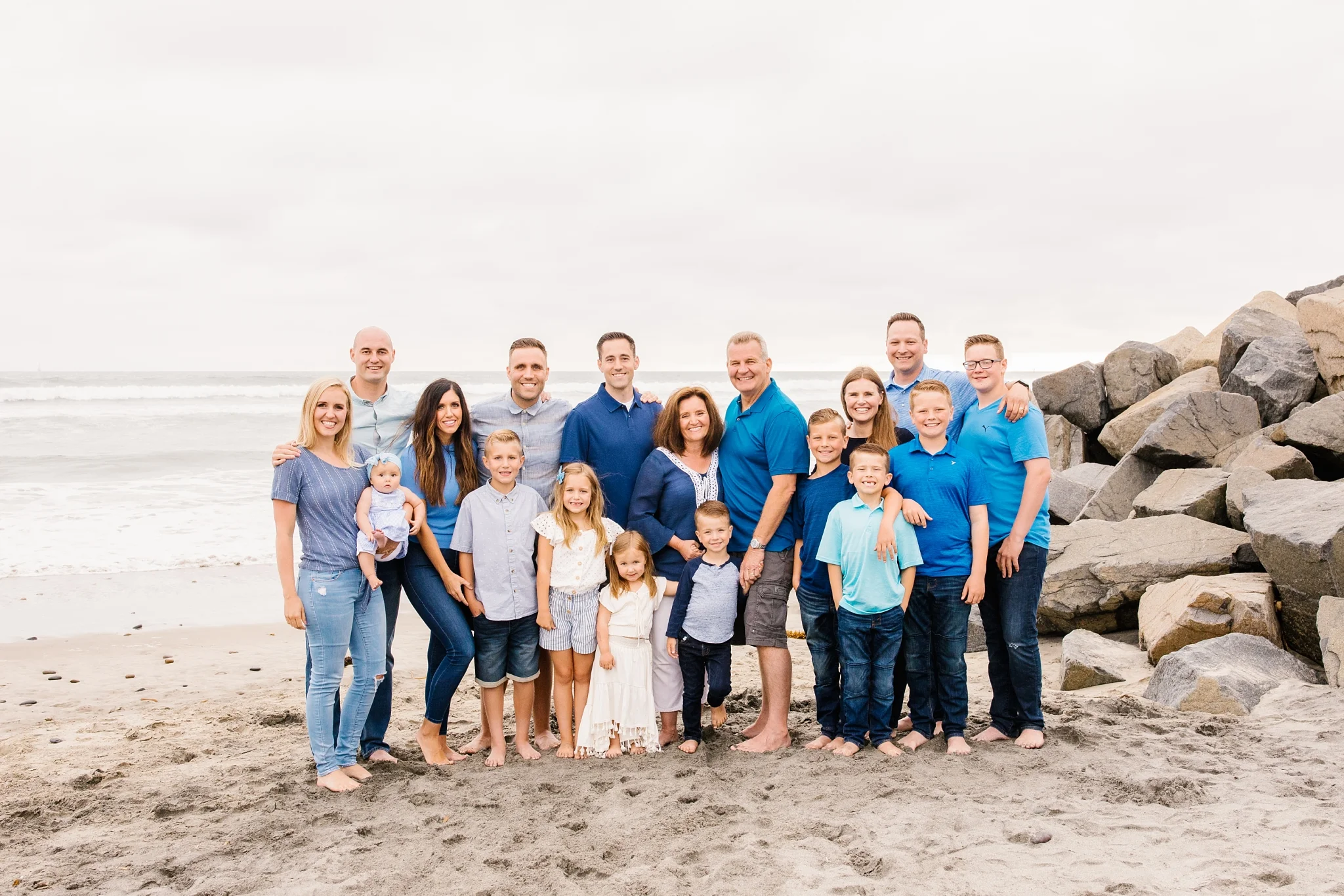 Seager Family - Extended Family Session on the Beach - Oceanside, California