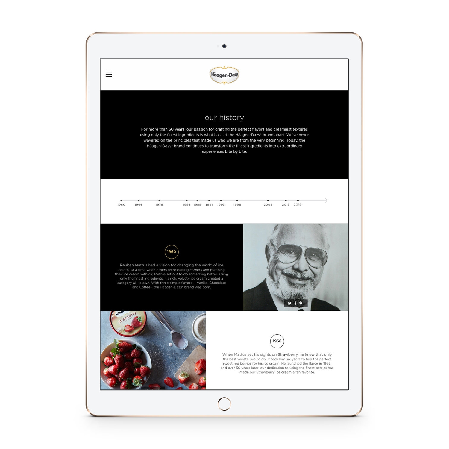 Website Redesign – History Page