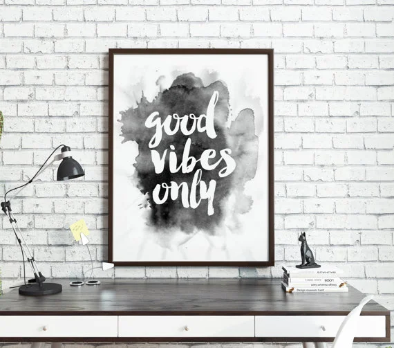 Good vibes only digital download gift for mother's day from TypoHouse via Etsy .