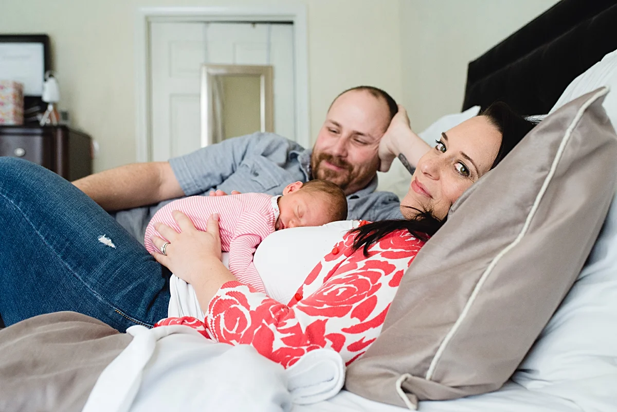 And baby makes THREE! Lifestyle newborn photos in Denver, Colorado, with Kristiina Craven Photography.