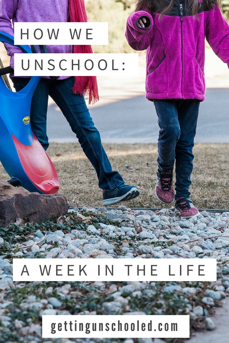 It's so fun to take a peek behind the scenes of this beginner unschooling family! The 3rd Week in the Life is up on the blog! | Getting Unschooled is a family lifestyle blog about unschooling, over-40 style, and non-toxic beauty. Thanks for pinning!