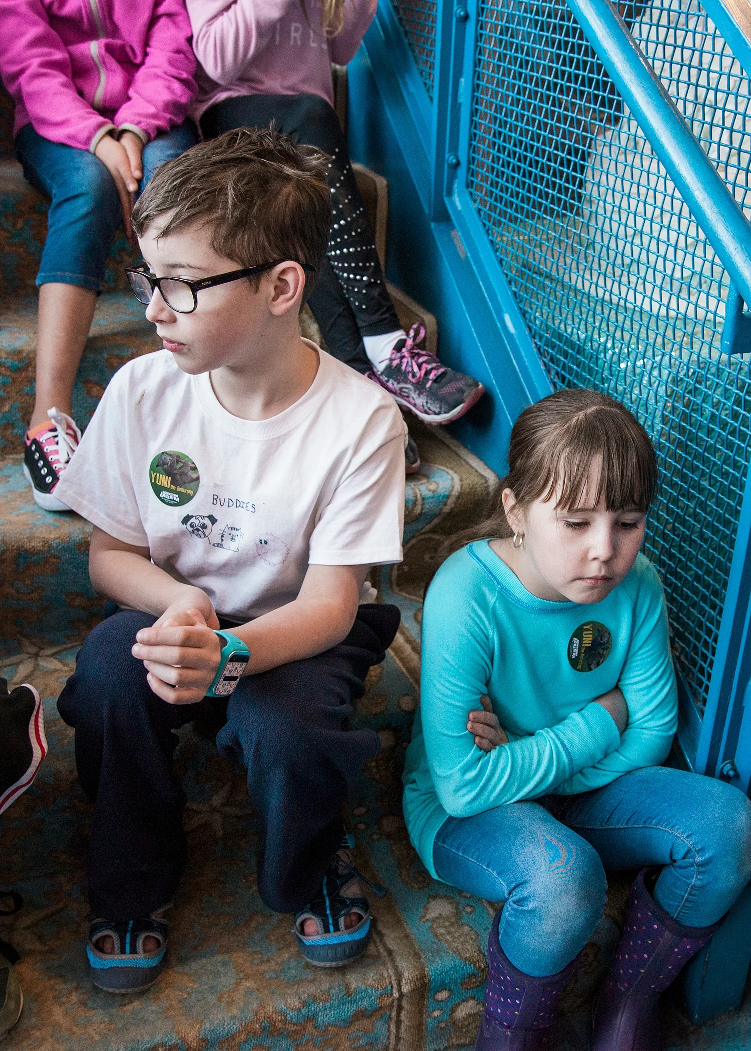 Townes made a friend and Kate just hung out while they waited to dissect a squid during Denver Aquarium's Homeschool Day. Such a cool experience :) 