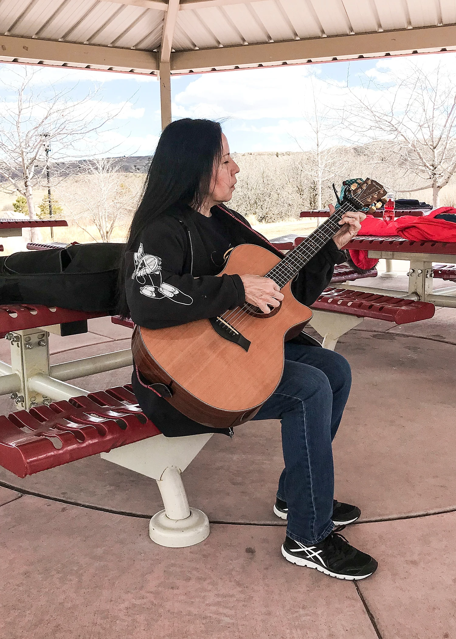 We got in on a homeschooling group's dream catcher experience! Red Feather Woman sang us a beautiful song (that she wrote!) and taught the kids how to make dream catchers. Kind of cool to unschool our way into some American Indian curriculum :) 