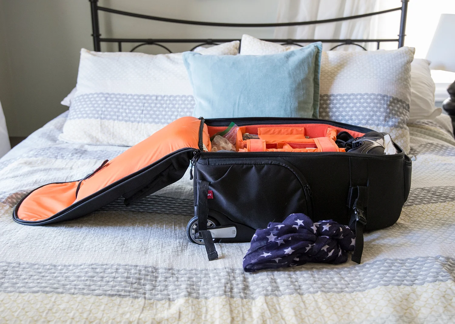 This is my honest review of the AmazonBasics Convertible Rolling Camera Backpack -my new favorite travel bag! I've used this camera backpack on 8 flights since I got it in January and it's a keeper! There are many more pros than cons, but I take you through them all in the post. | GettingUnschooled.com