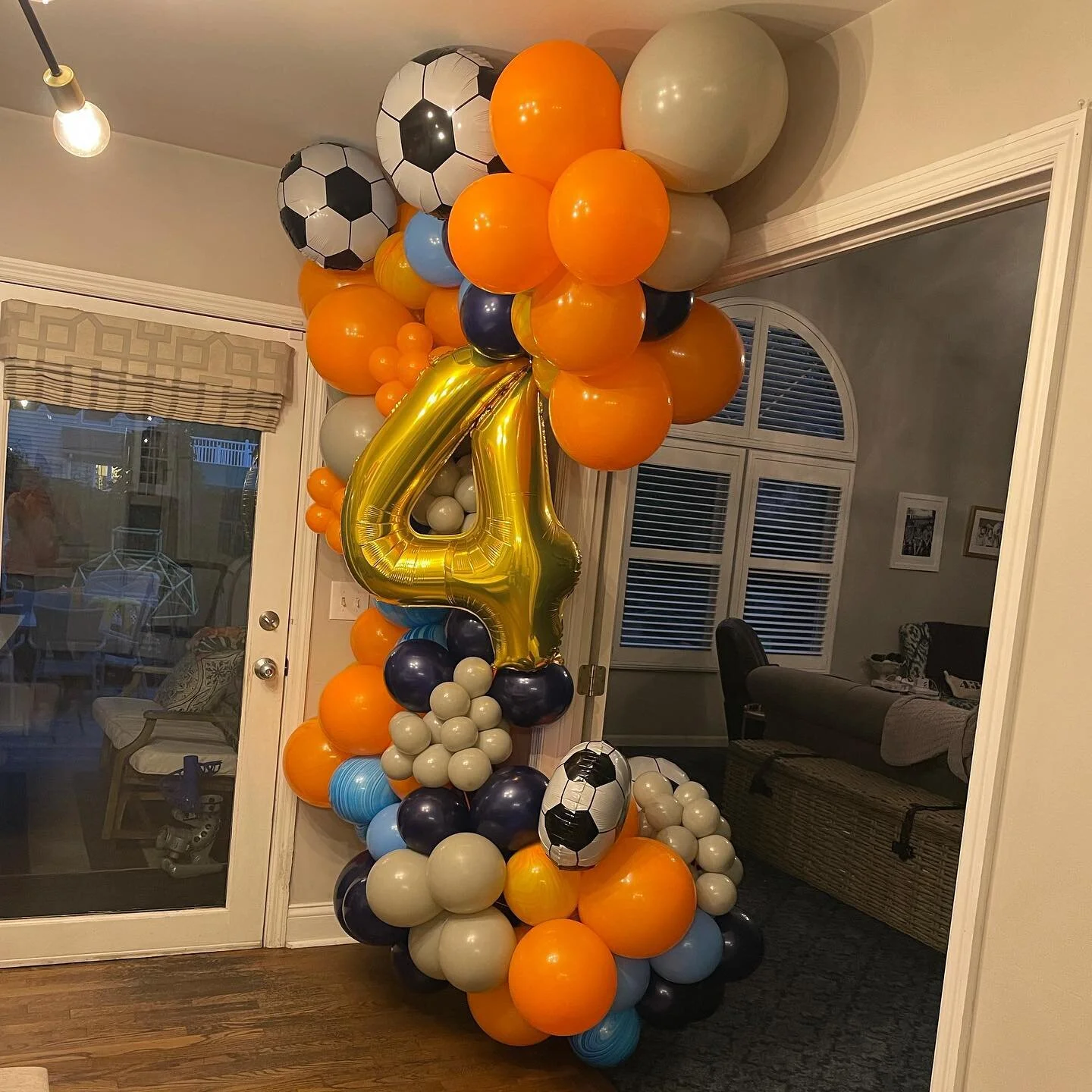 Soccer and orange are the current favorites for this four year old! Happy happy! #tiedwithabowballoonco