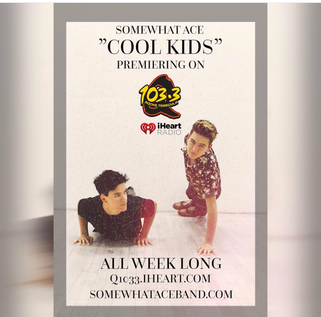 "Cool Kids" Premieres on Q103.3 FM